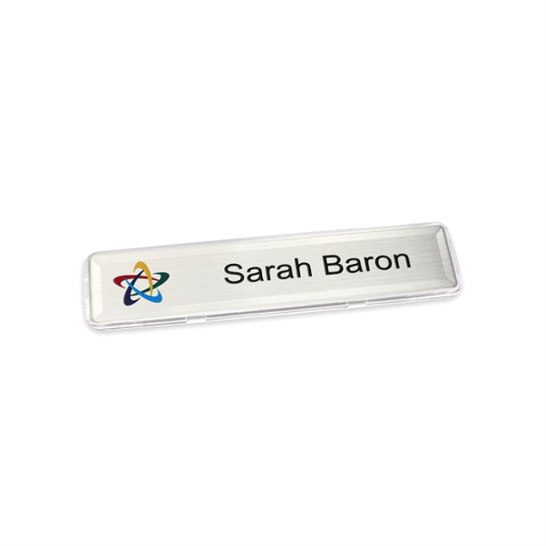 name badge holder - aluline plus with logo