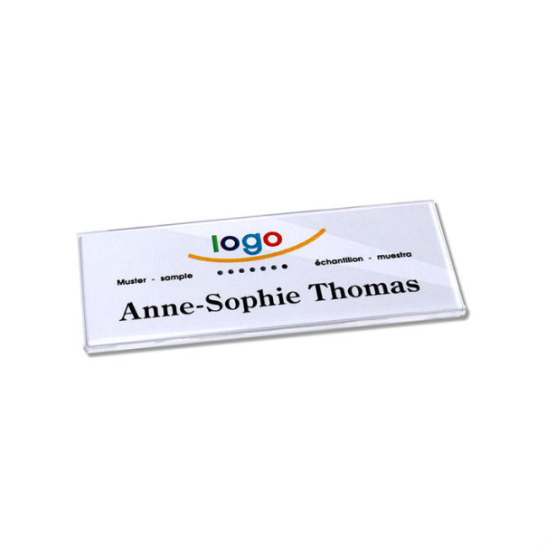 name badge holder - plano with logo