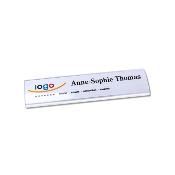 name badge holder - profil with logo