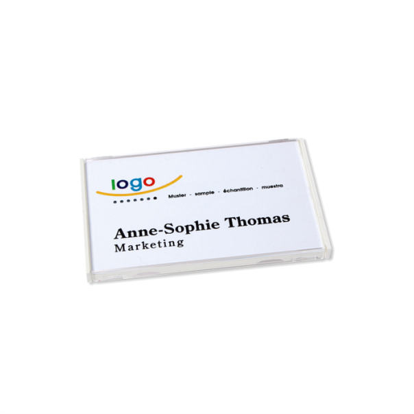 name badge holder - vista with logo