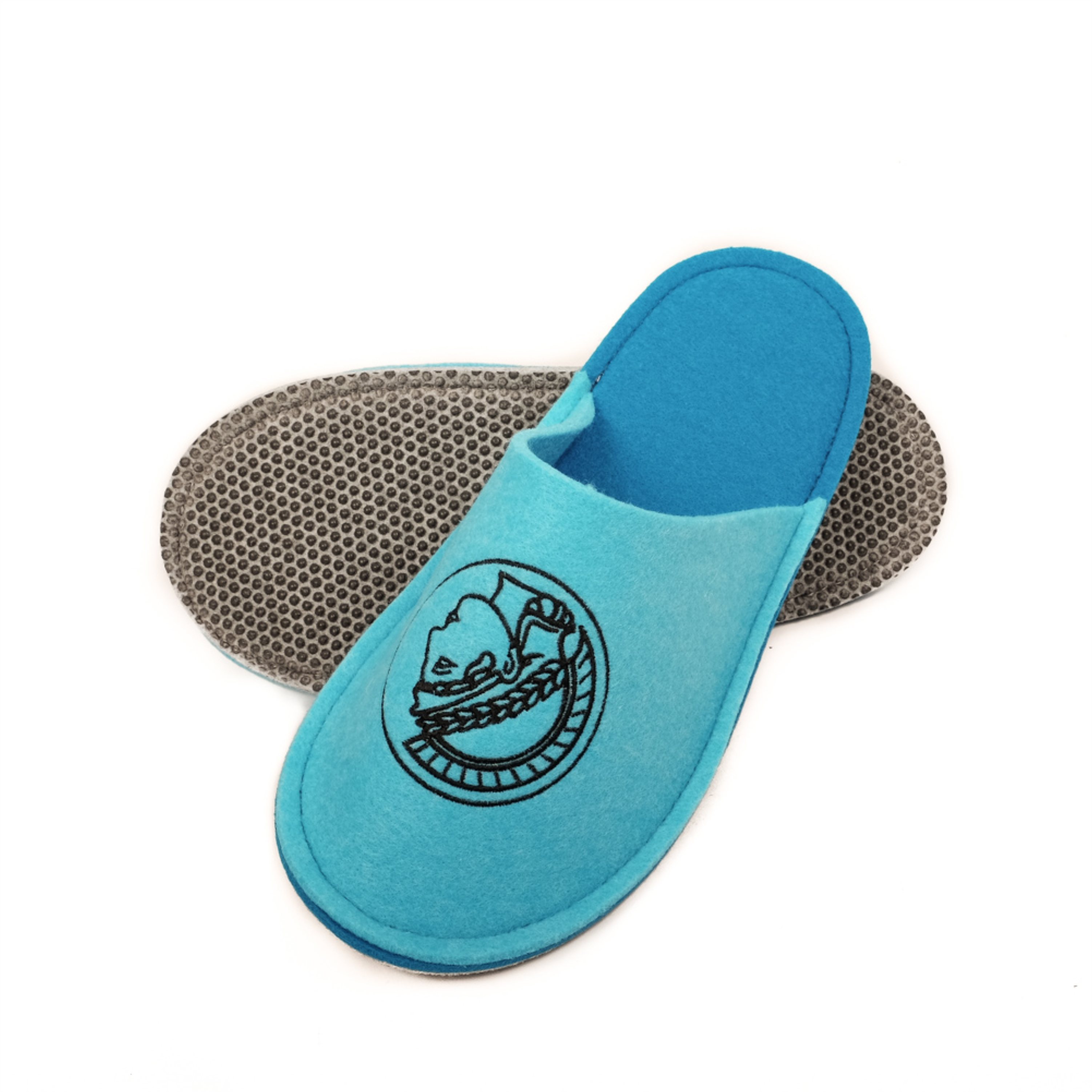 slippers felt (custom-made) with logo