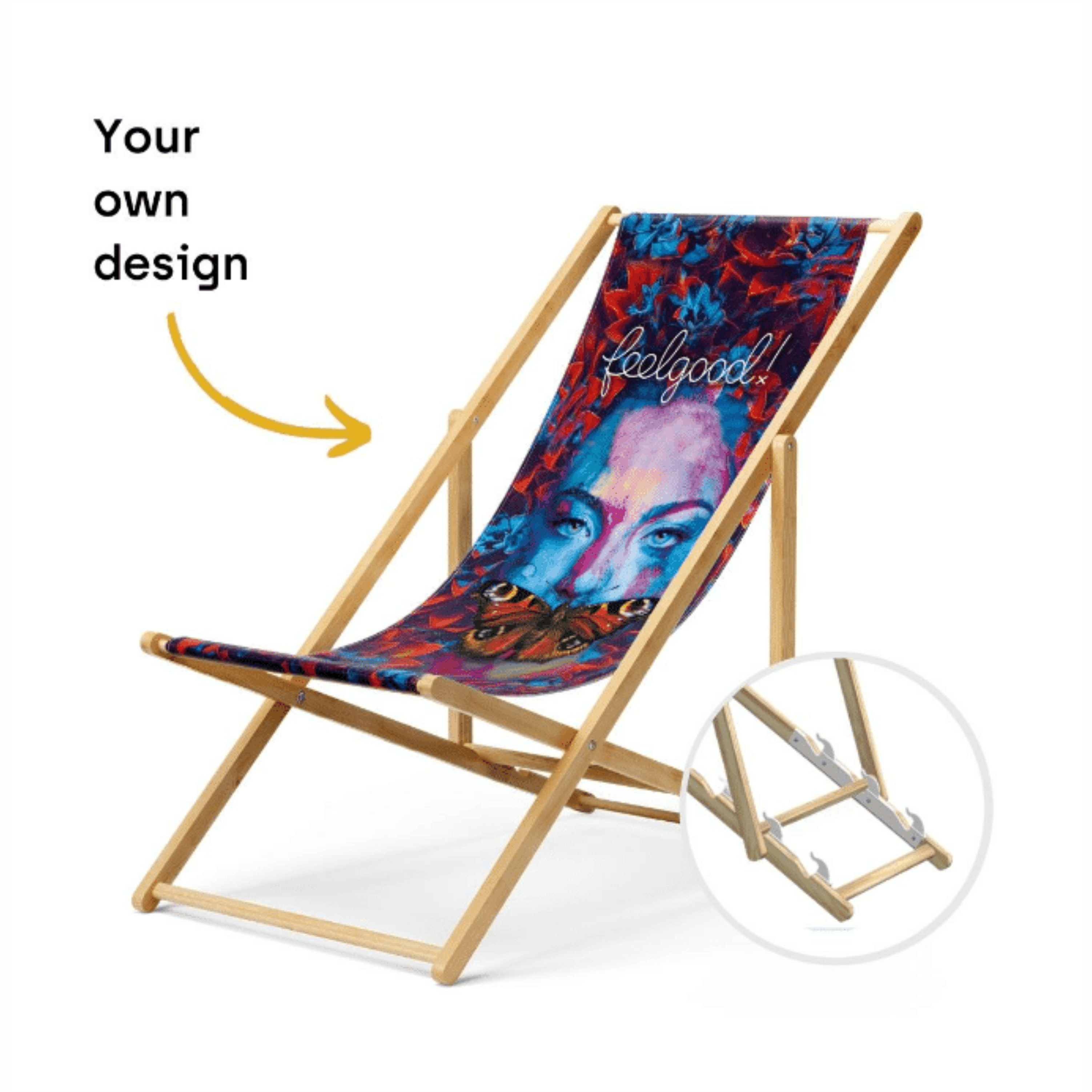 custom-made beach chair with logo