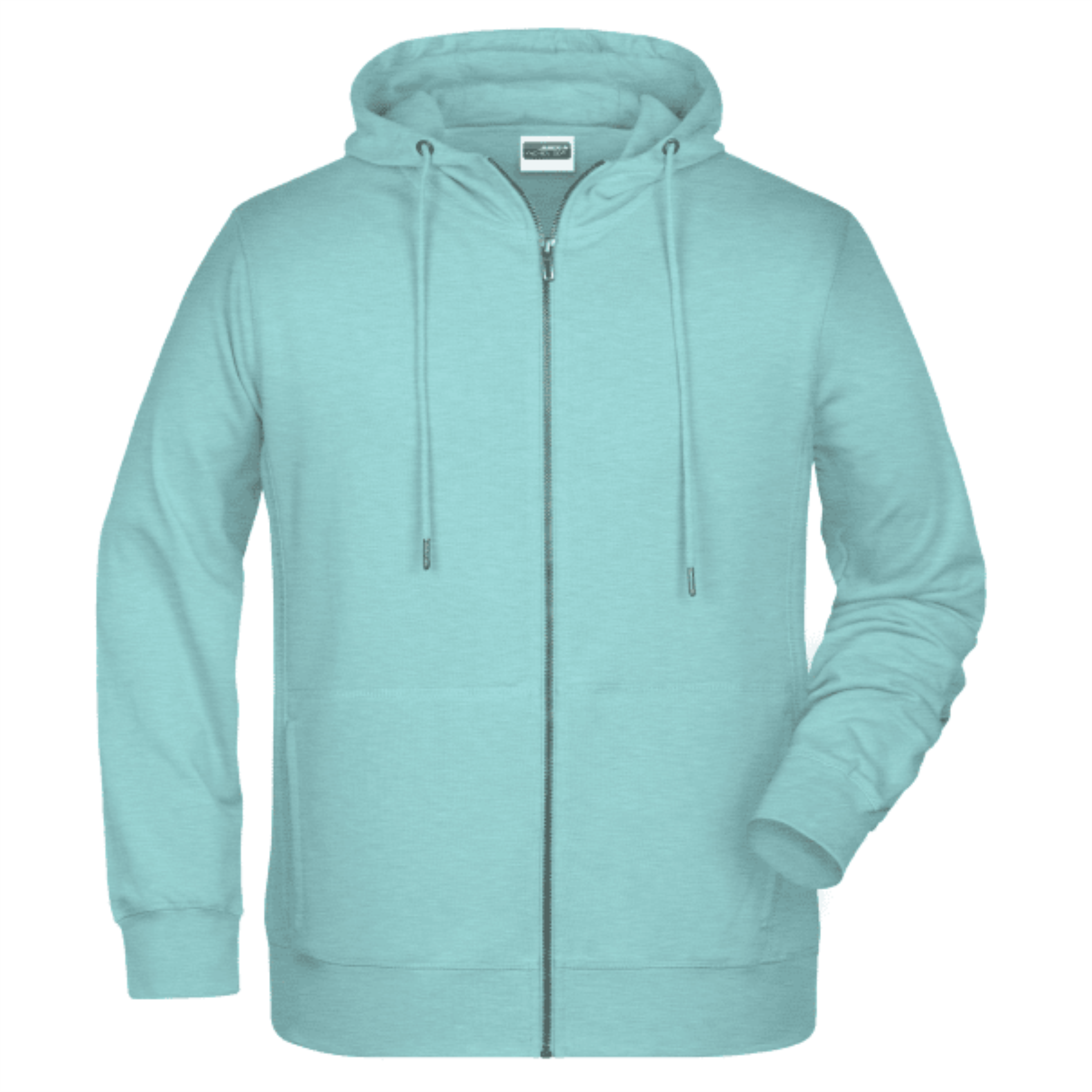 hoodie zip organic men with logo