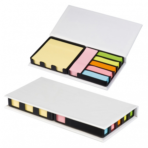 sticky note pad amarillo with logo