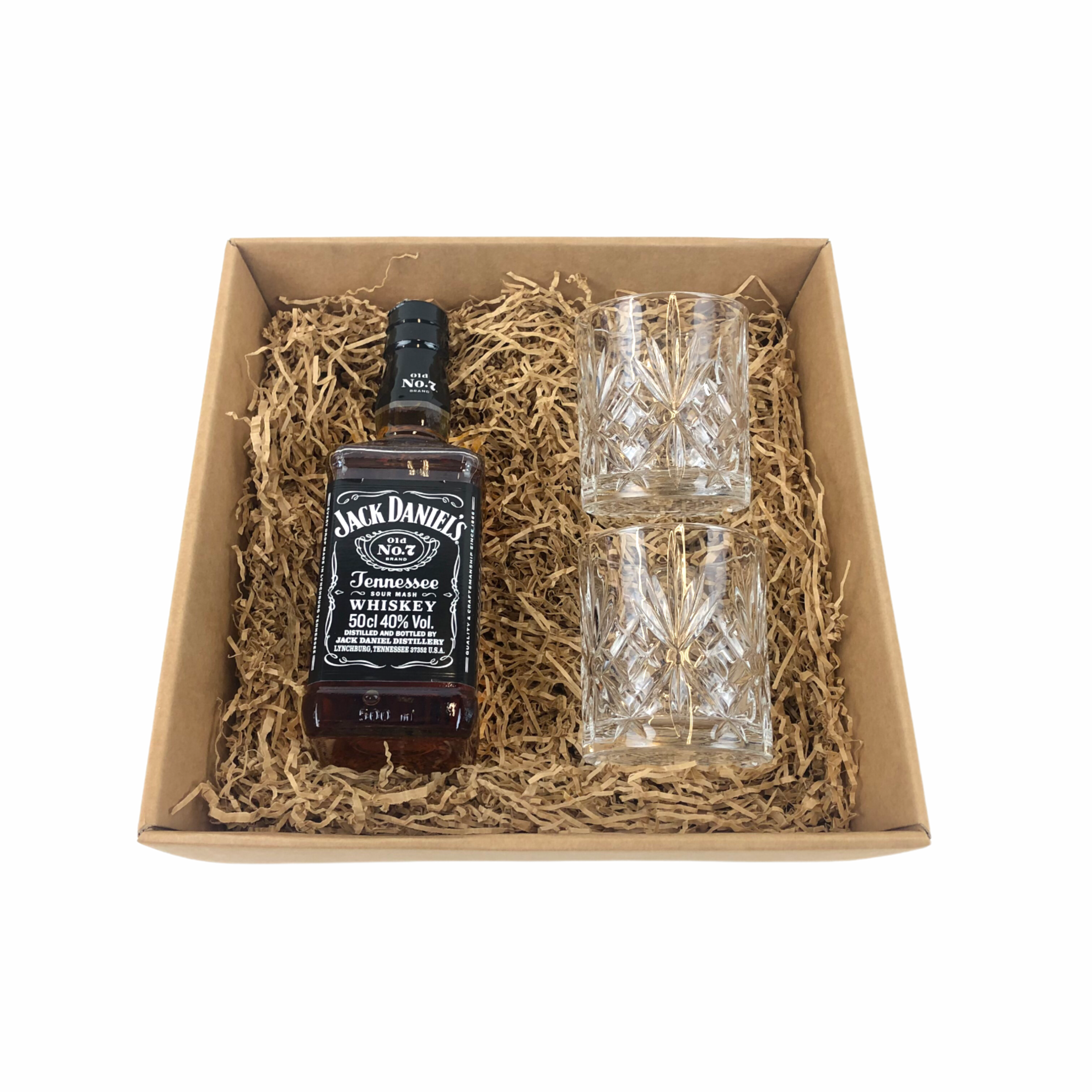 gift box - whisky & whisky glasses with logo