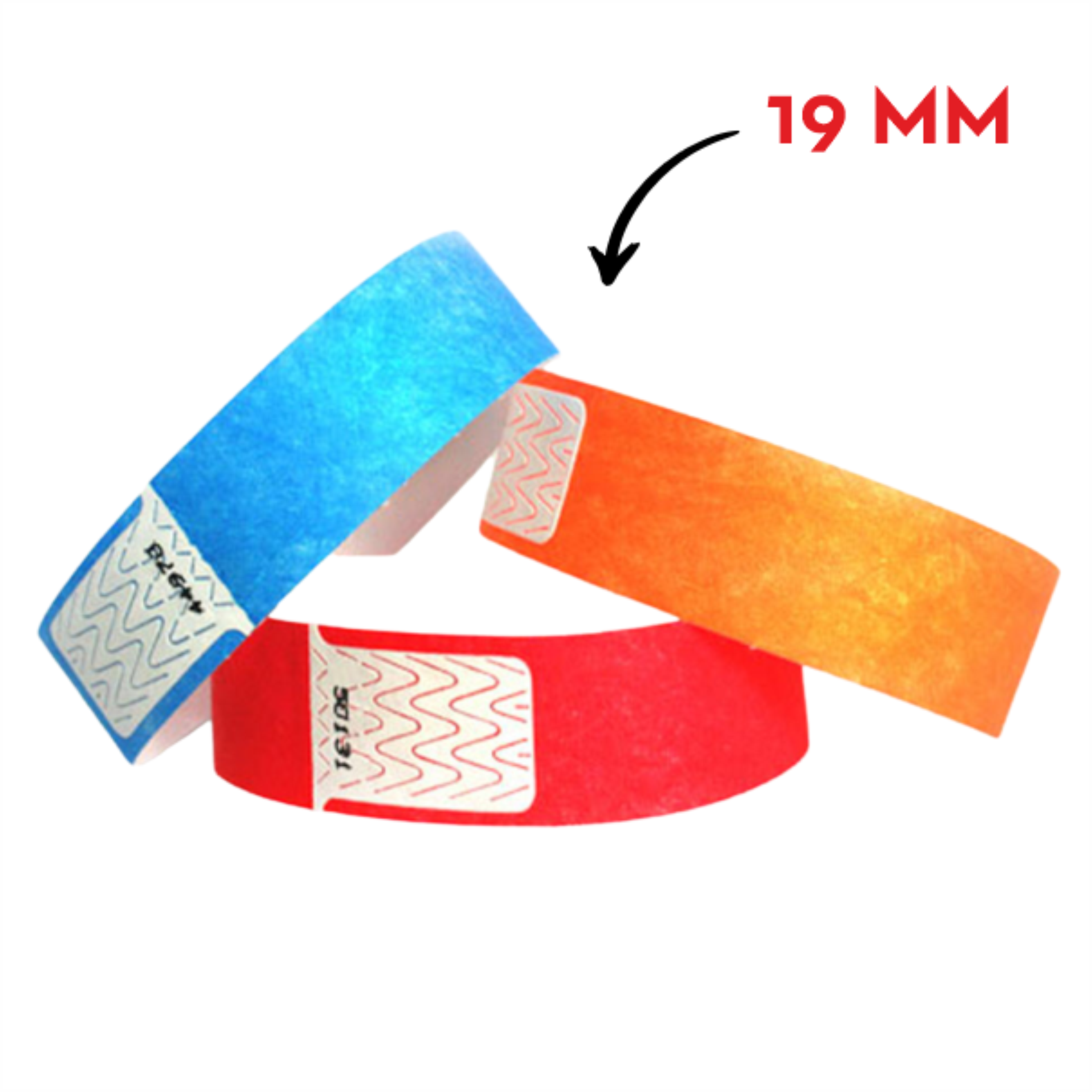 tyvek wristbands 1.9cm with logo