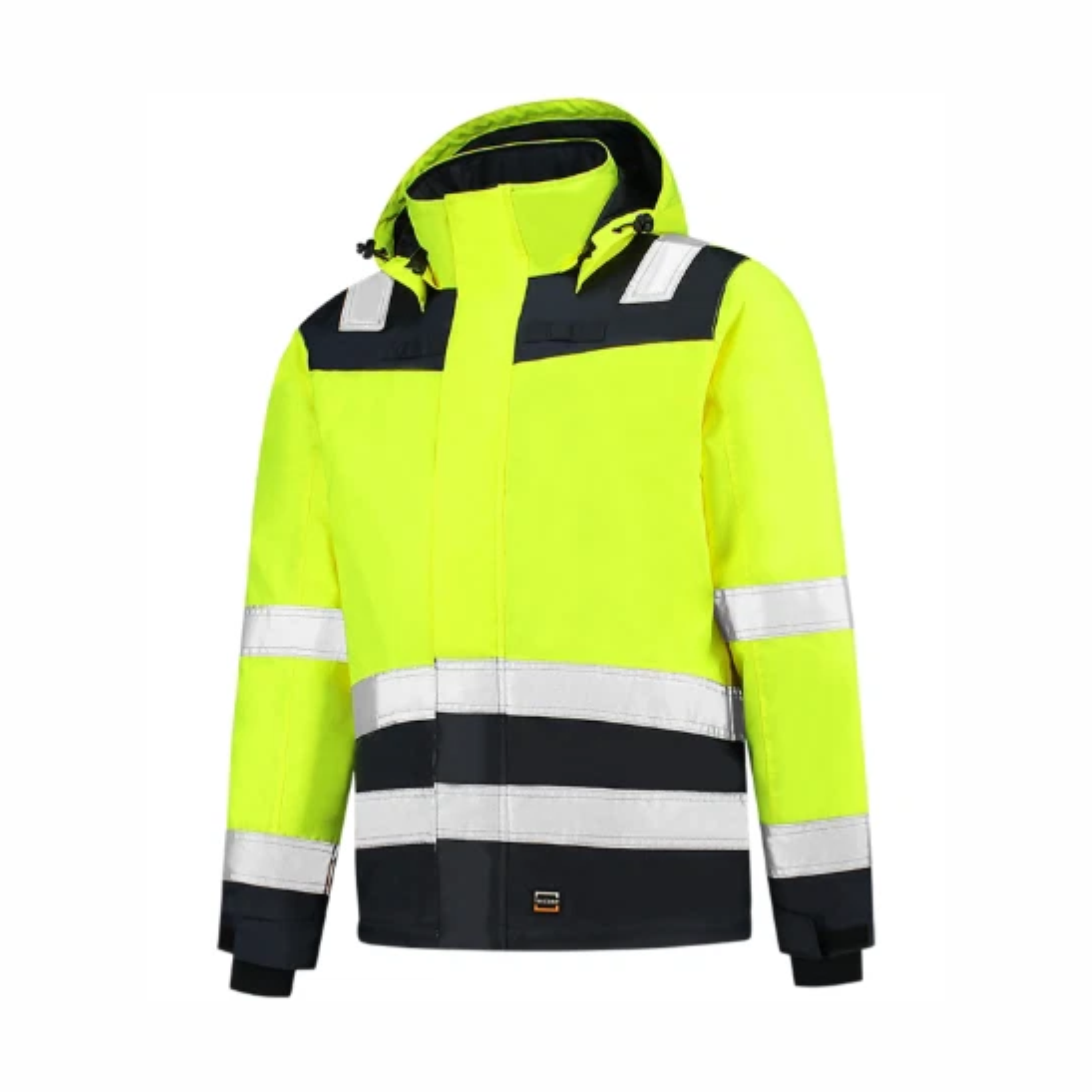 work jacket unisex midi parka high vis bicolor with logo