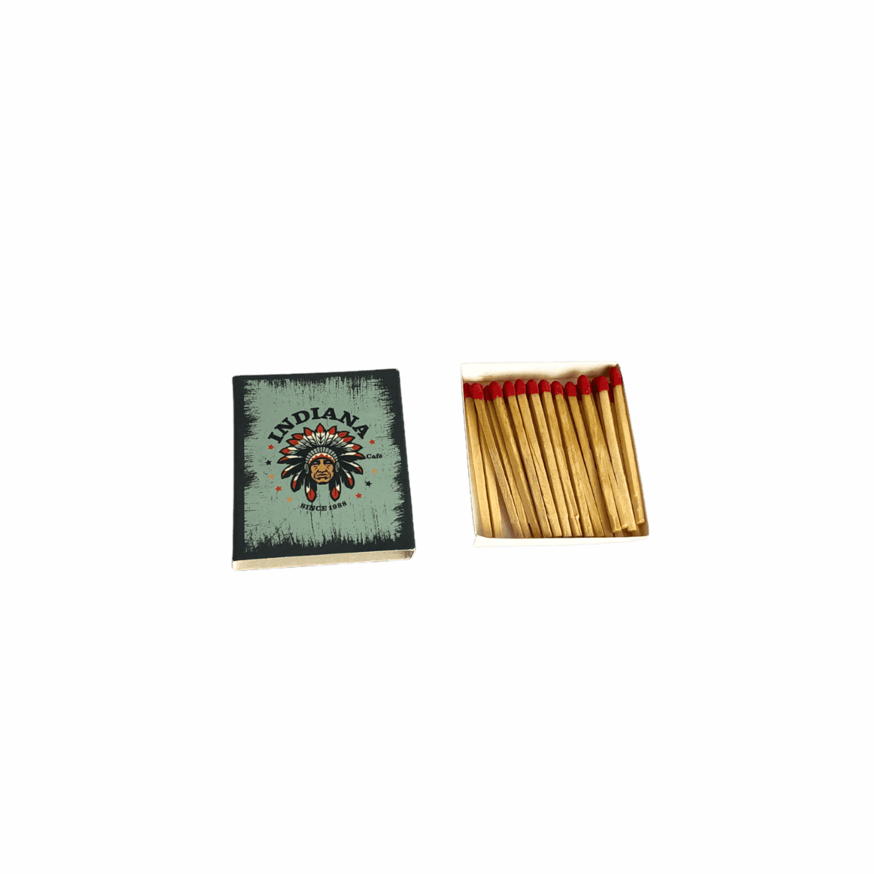 matchbox 25 matches 5.5 x 4.6 x 0.7 cm with logo