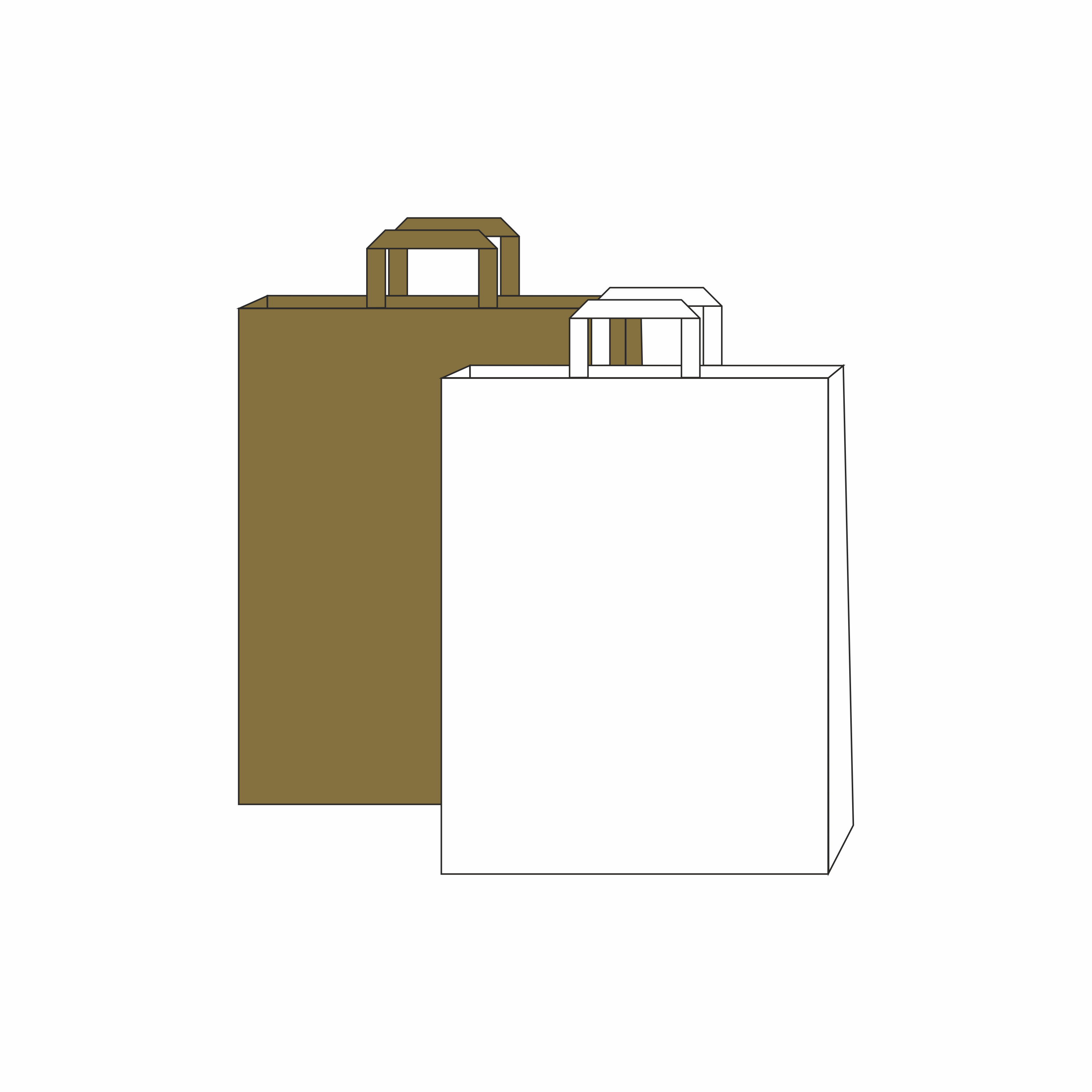 paper bag with flat handles - 25x11x32cm with logo