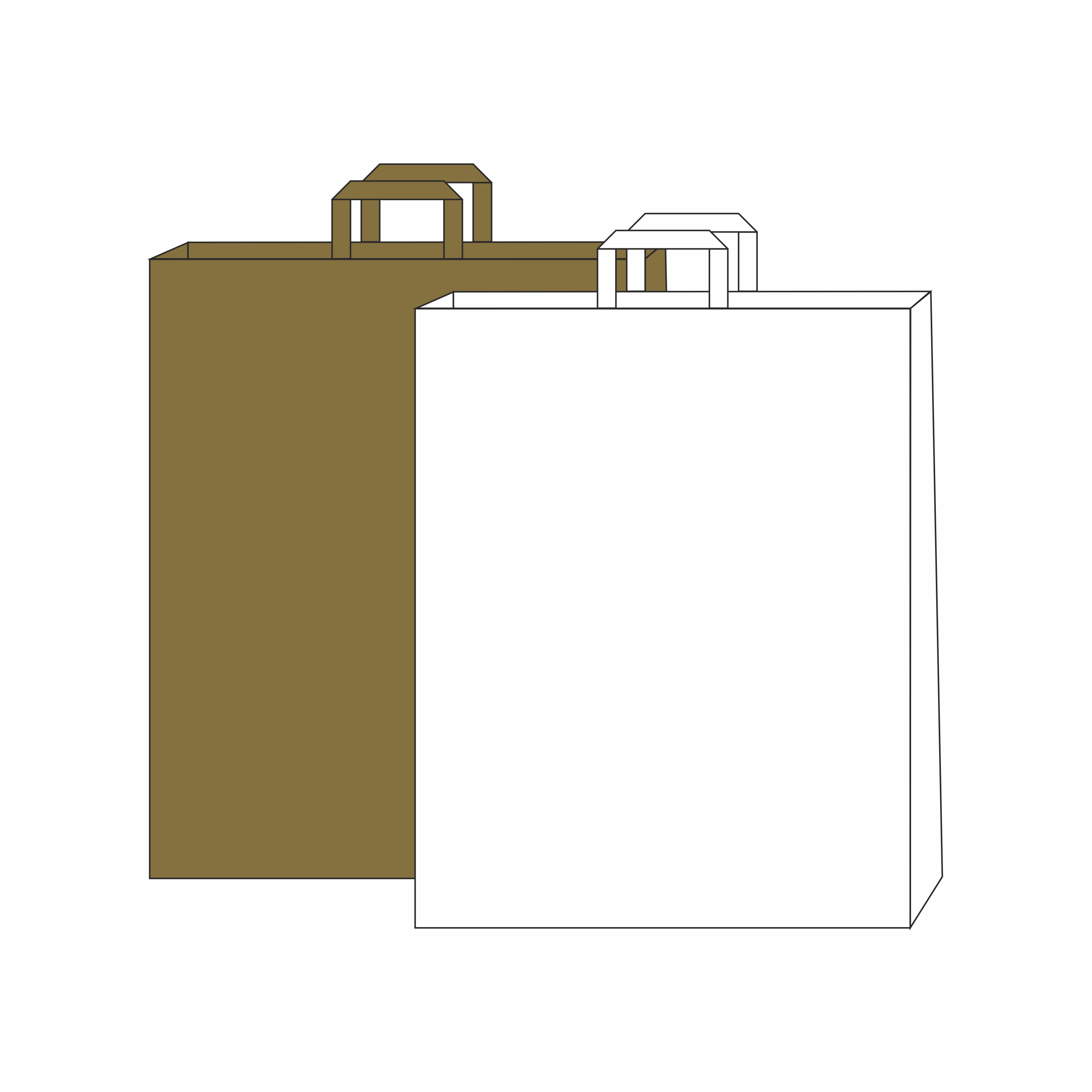 paper bag with flat handles - 32x12x40cm with logo