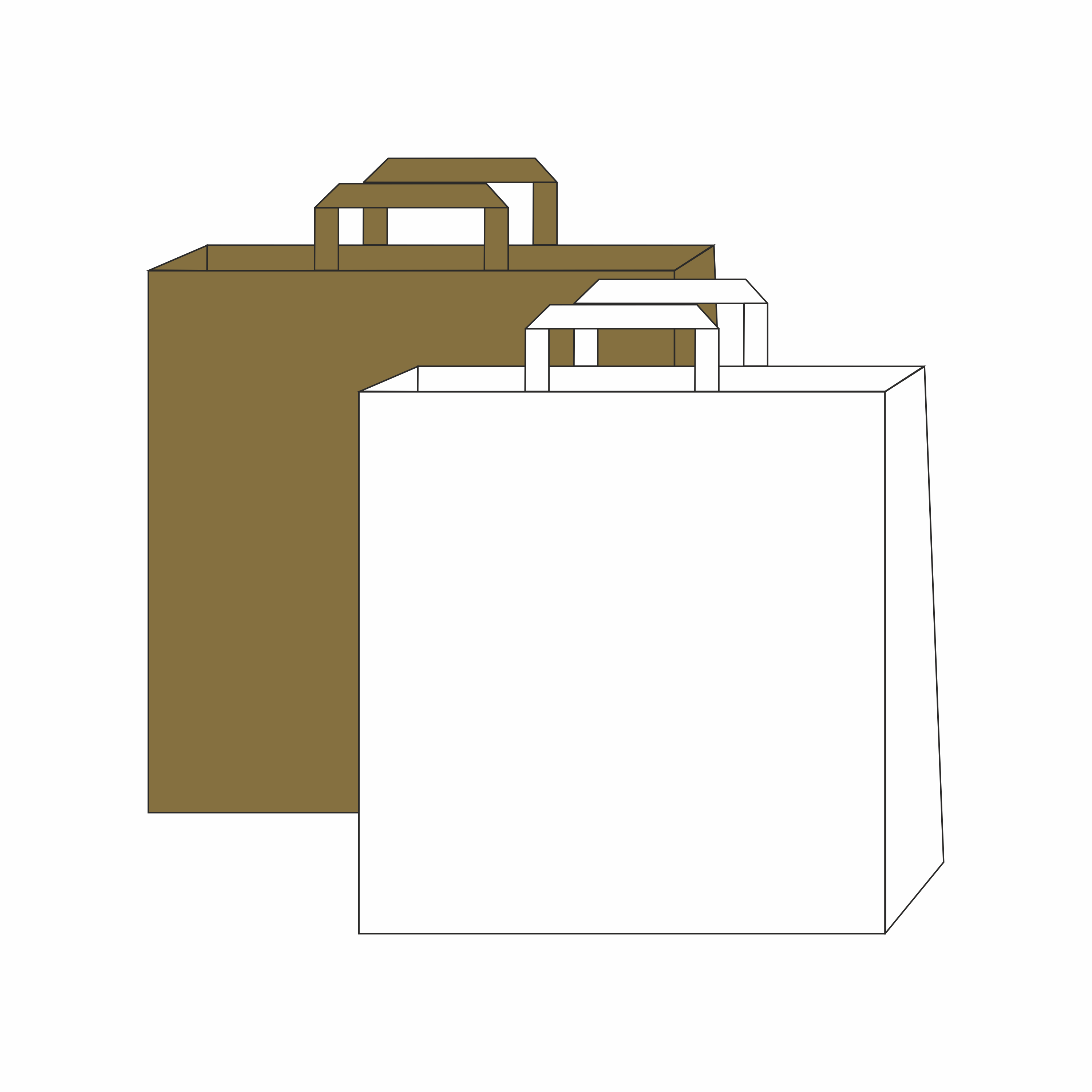 paper bag with flat handles - 34x20x35cm with logo