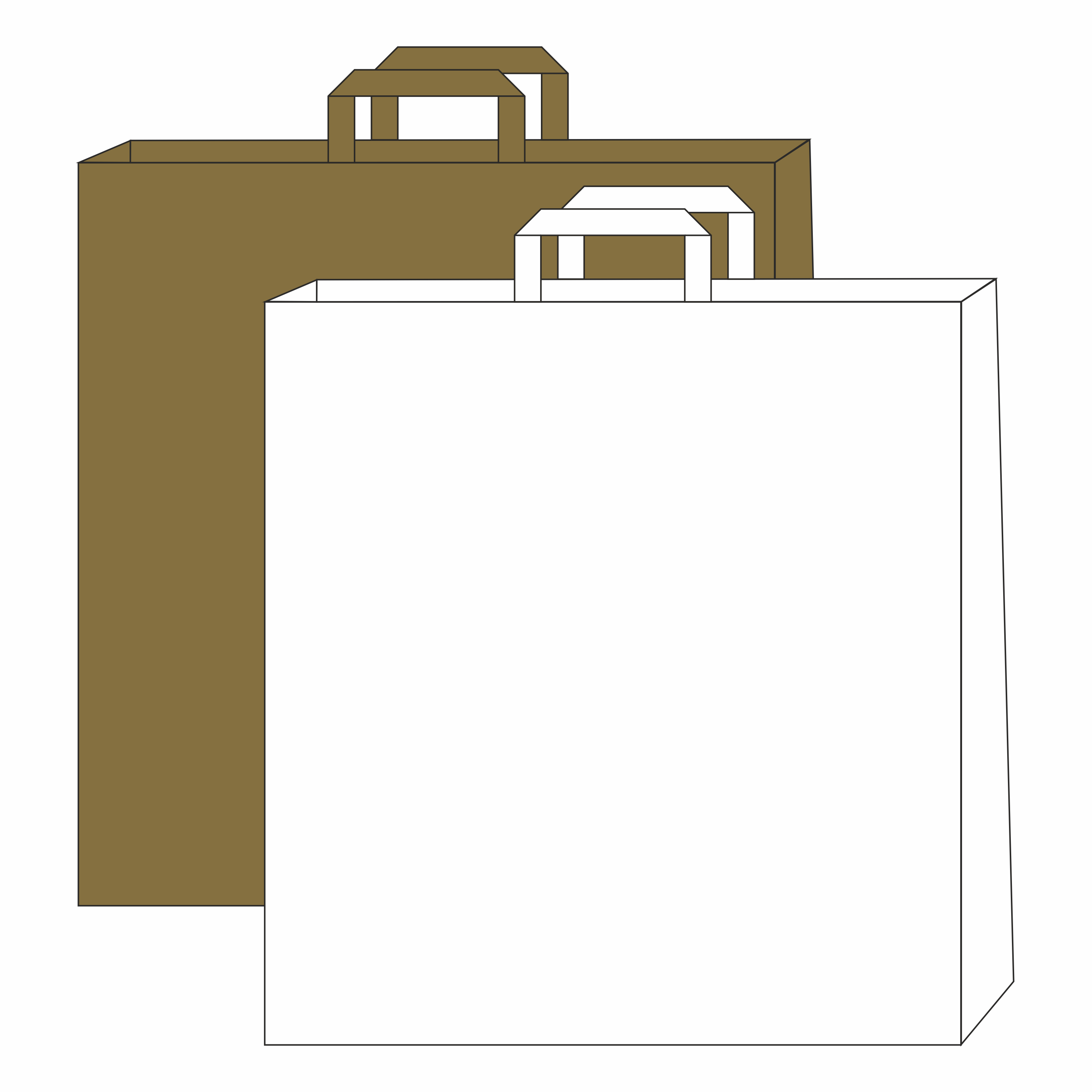 paper bag with flat handles - 45x16x48cm with logo