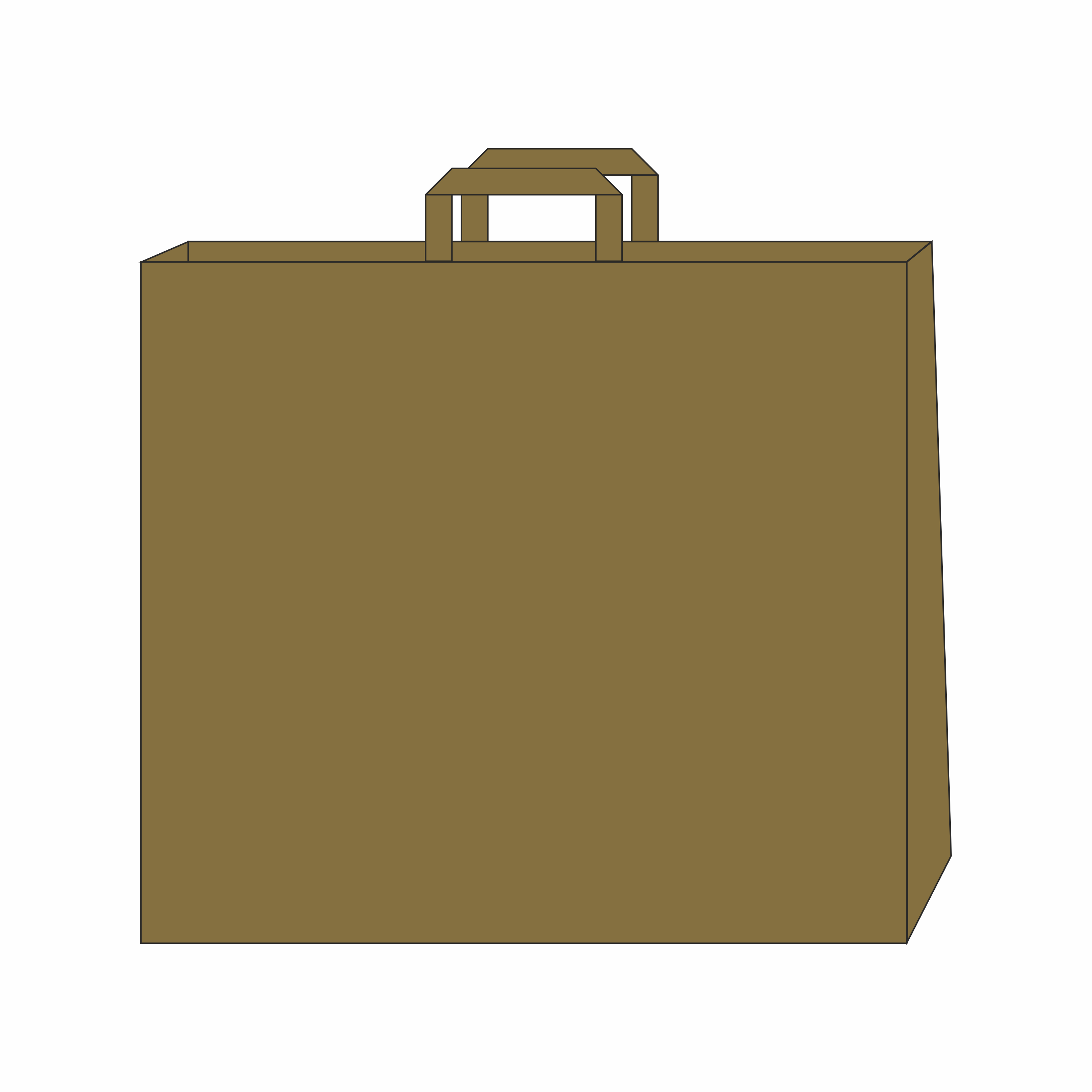 paper bag with flat handles 49.5 x 14 x 44 cm with logo