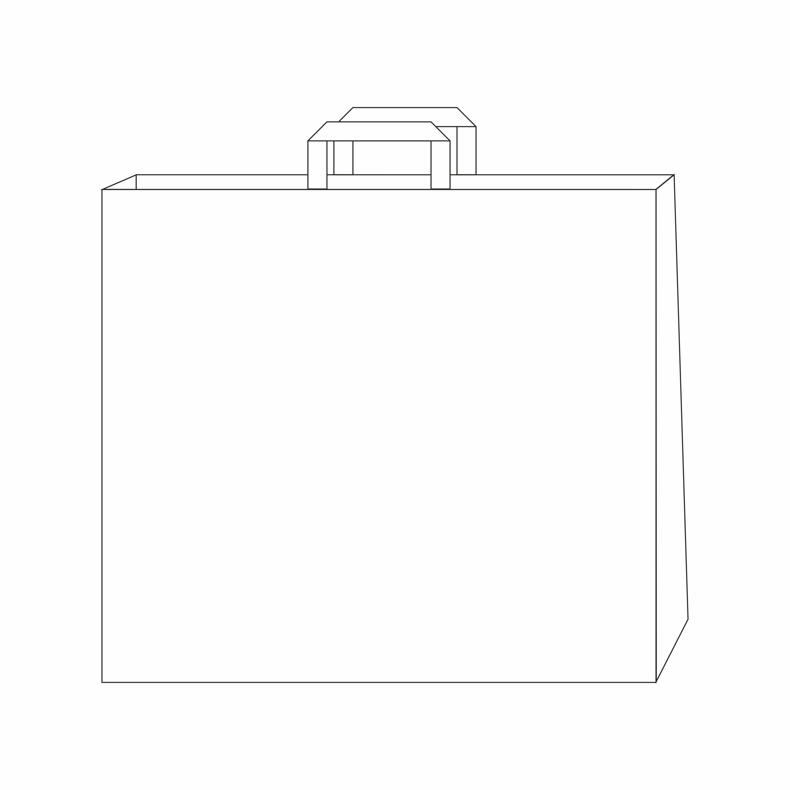 paper bag with flat handles 49.5 x 14 x 44 cm with logo