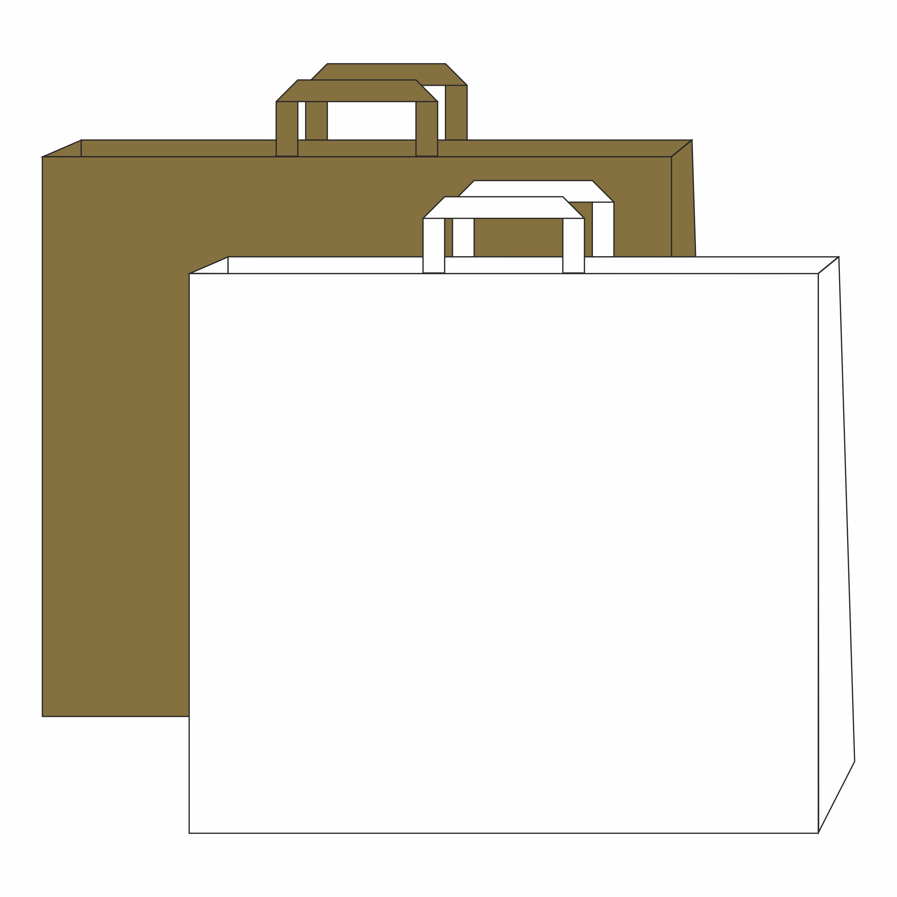 paper bag with flat handles 49.5 x 14 x 44 cm with logo