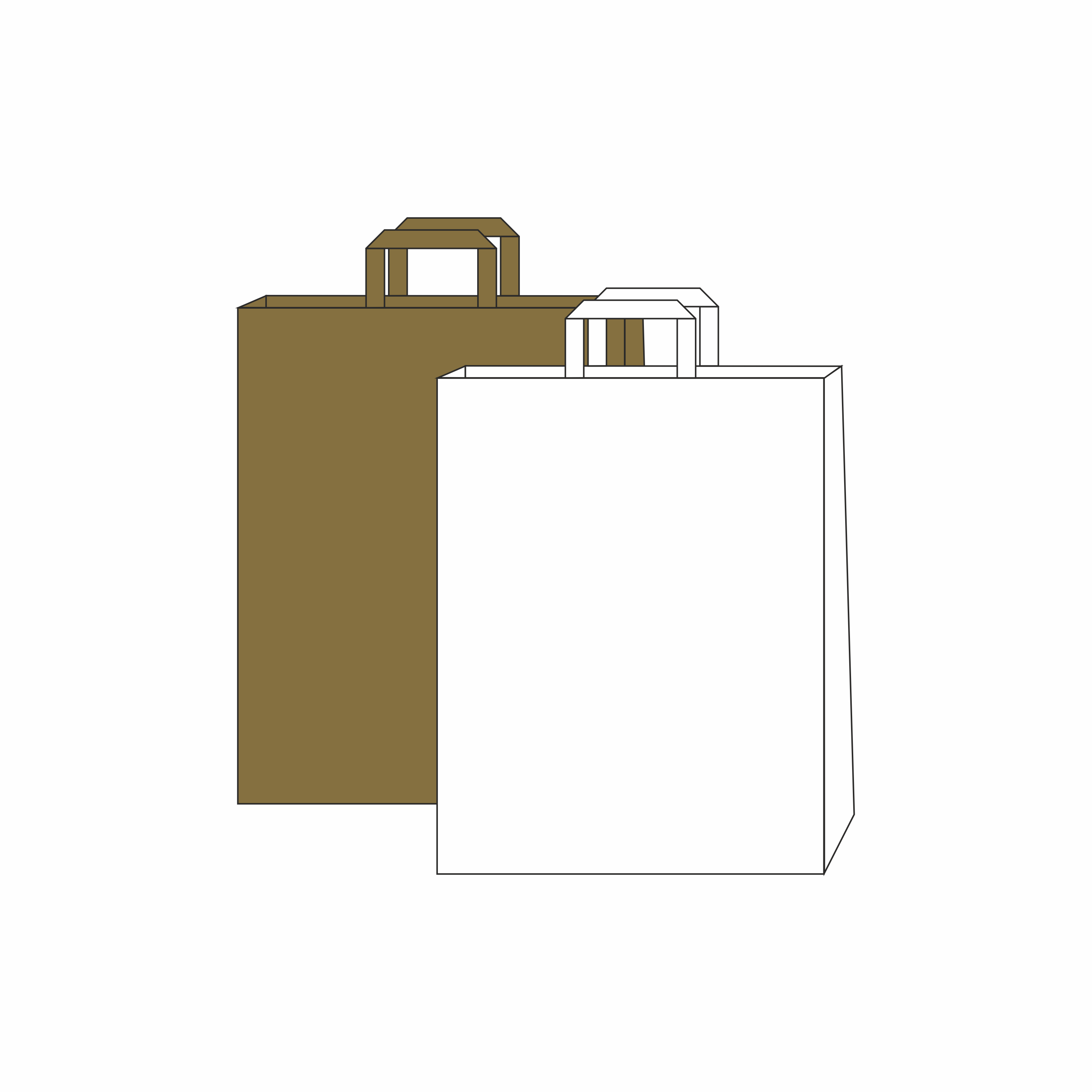 paper bag with flat handles 90 g with logo