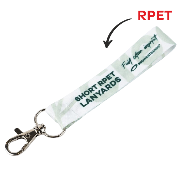 textile keyring (rpet) with logo