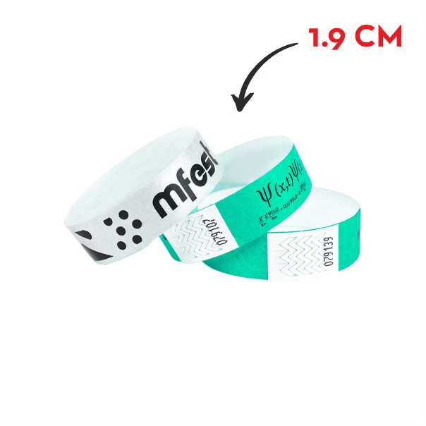 tyvek wristband 1.9 cm with logo