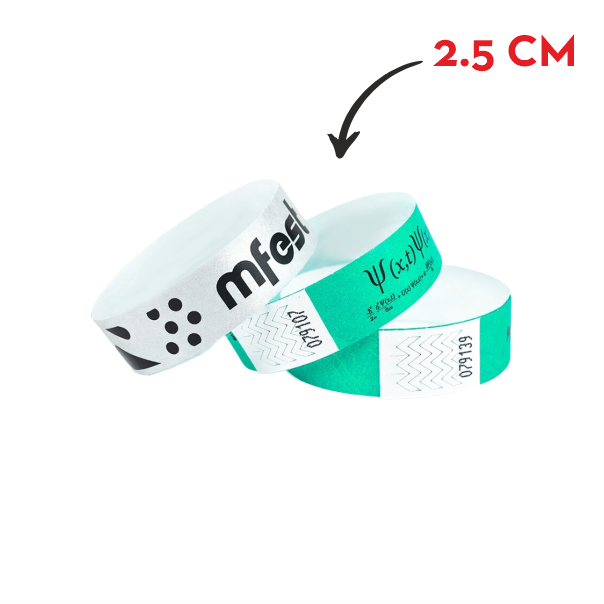 tyvek wristband 2.5cm with logo