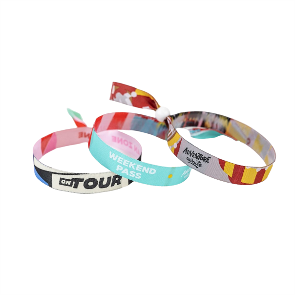 fabric wristbands woven with logo