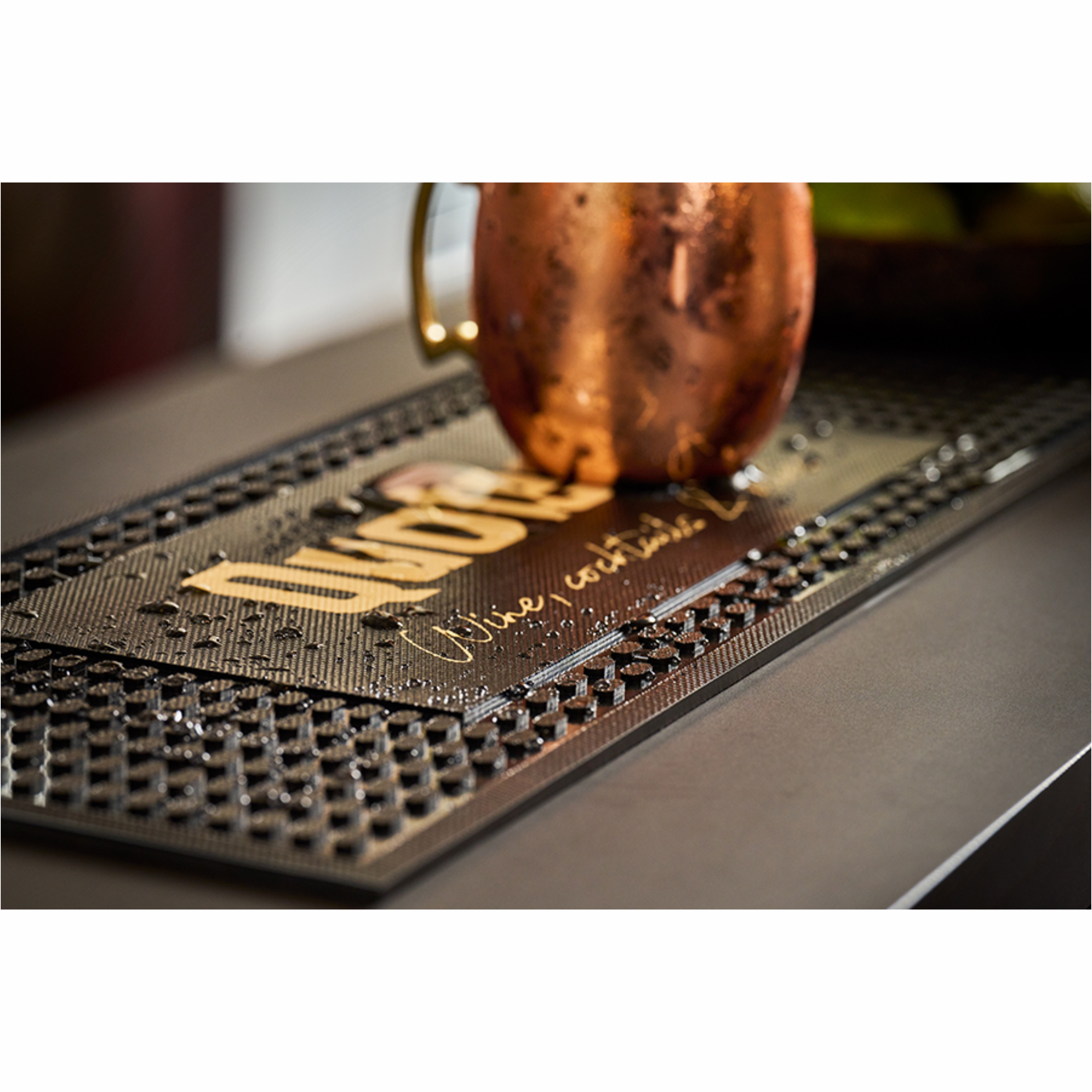 bar mat - liquid collecting with logo