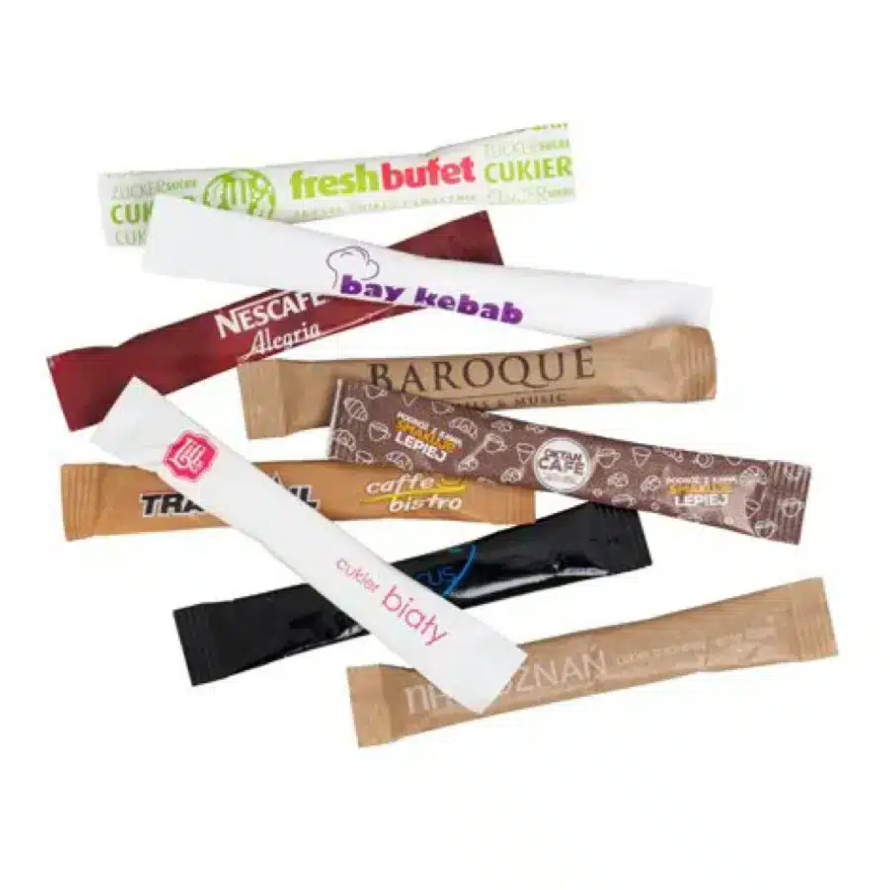 sugar sticks - brown sugar with logo