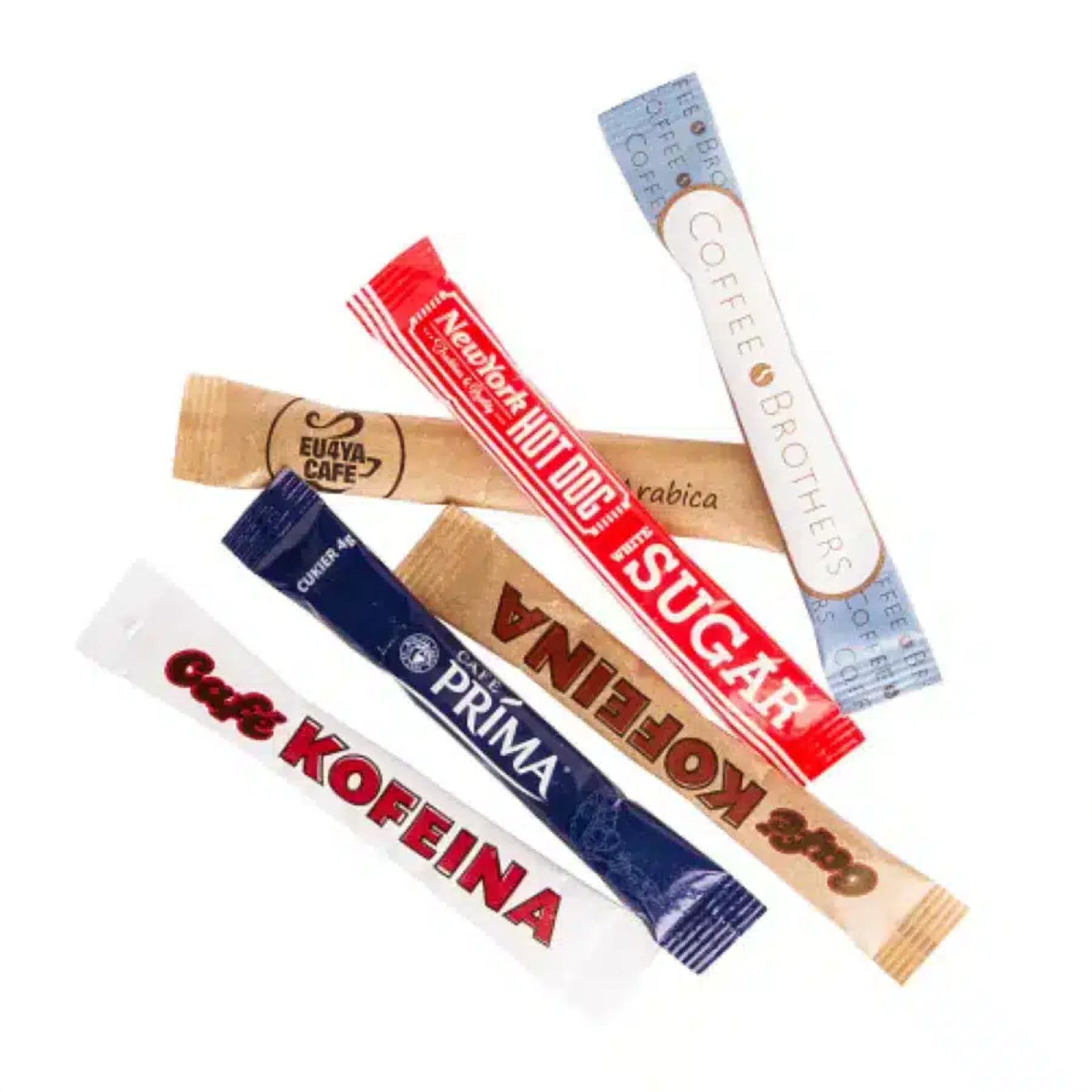 sugar sticks - white sugar with logo