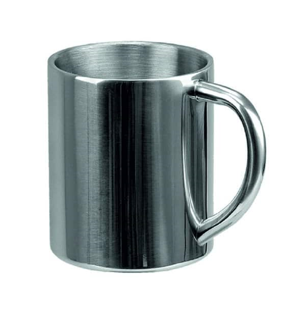 metal mug sturdy 240 ml with logo