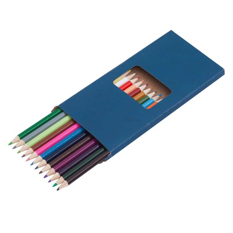 coloured pencil set duo 12 pcs with logo