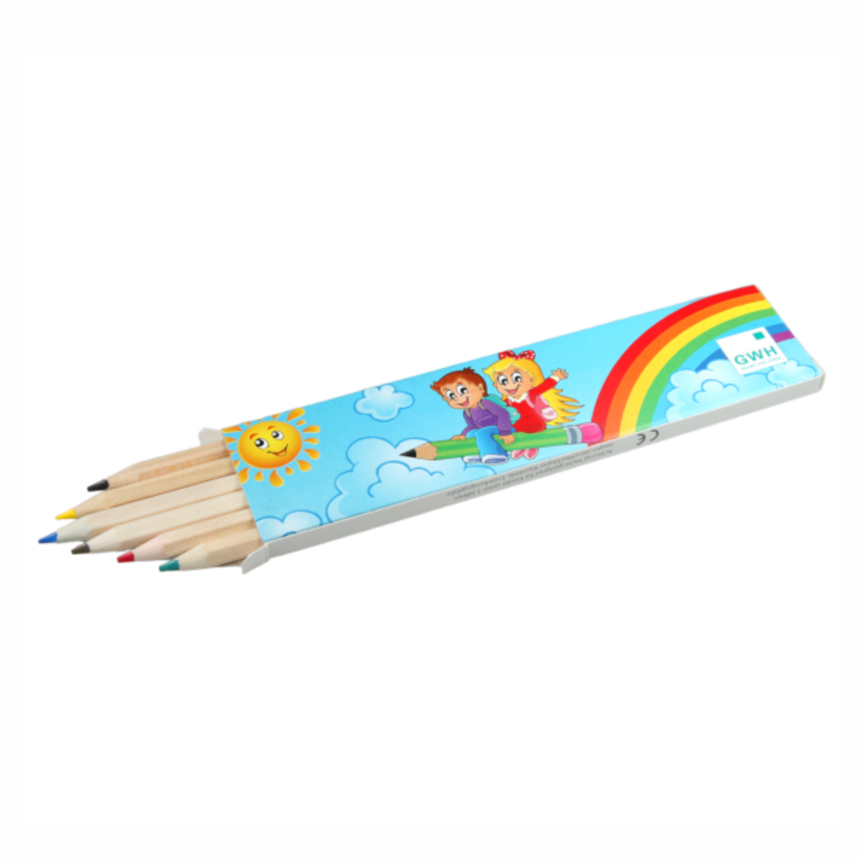 coloured pencil set long (custom-made) with logo