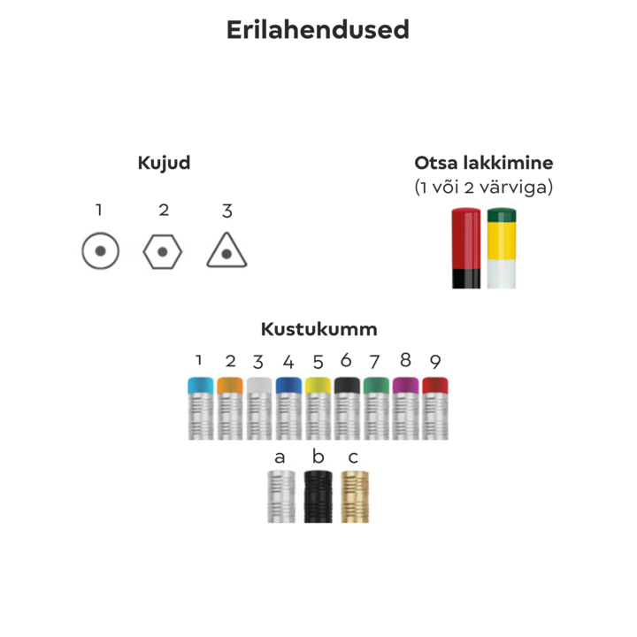 harilik pliiats värviline (eritellimuslik) with logo