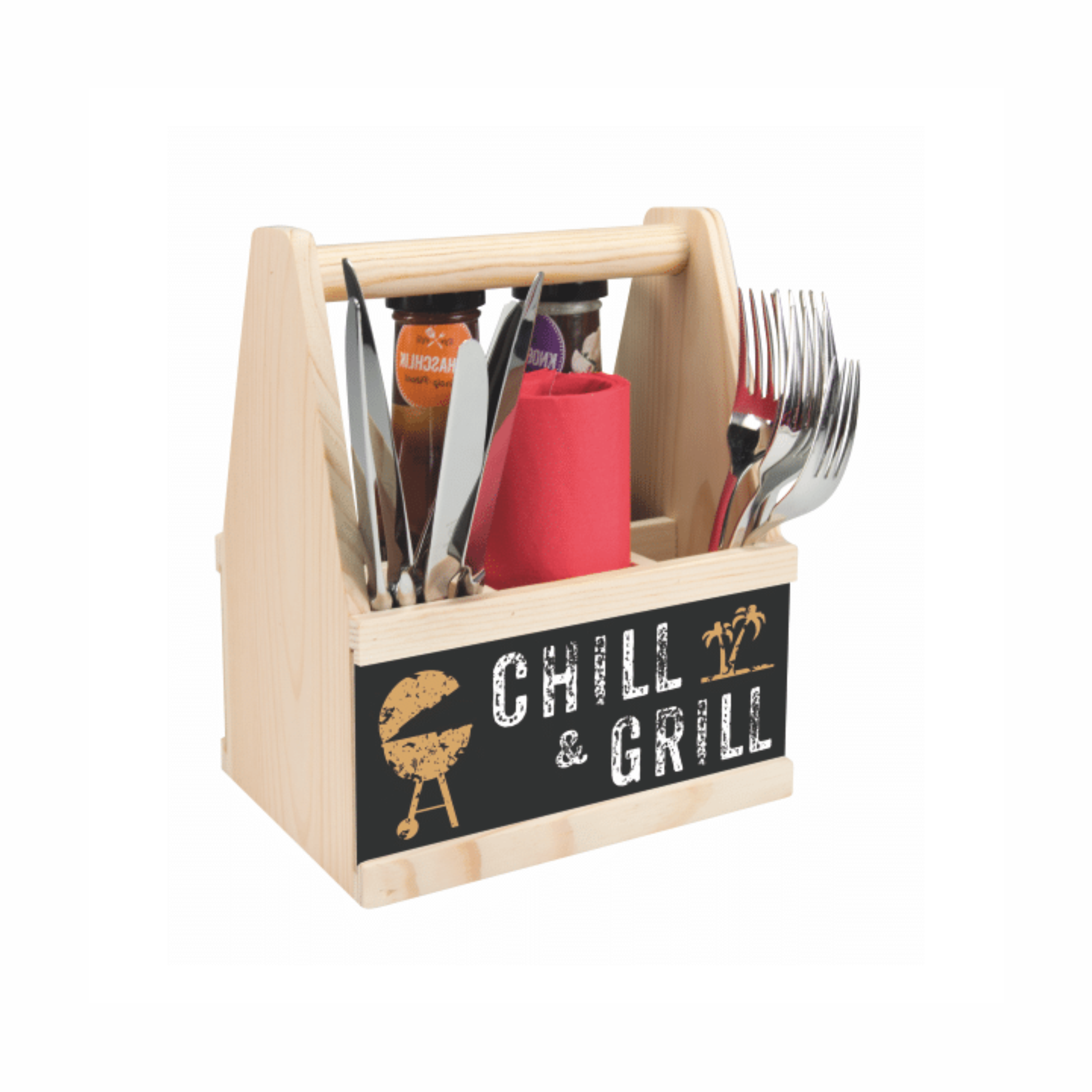 cutlery holder caddy with logo