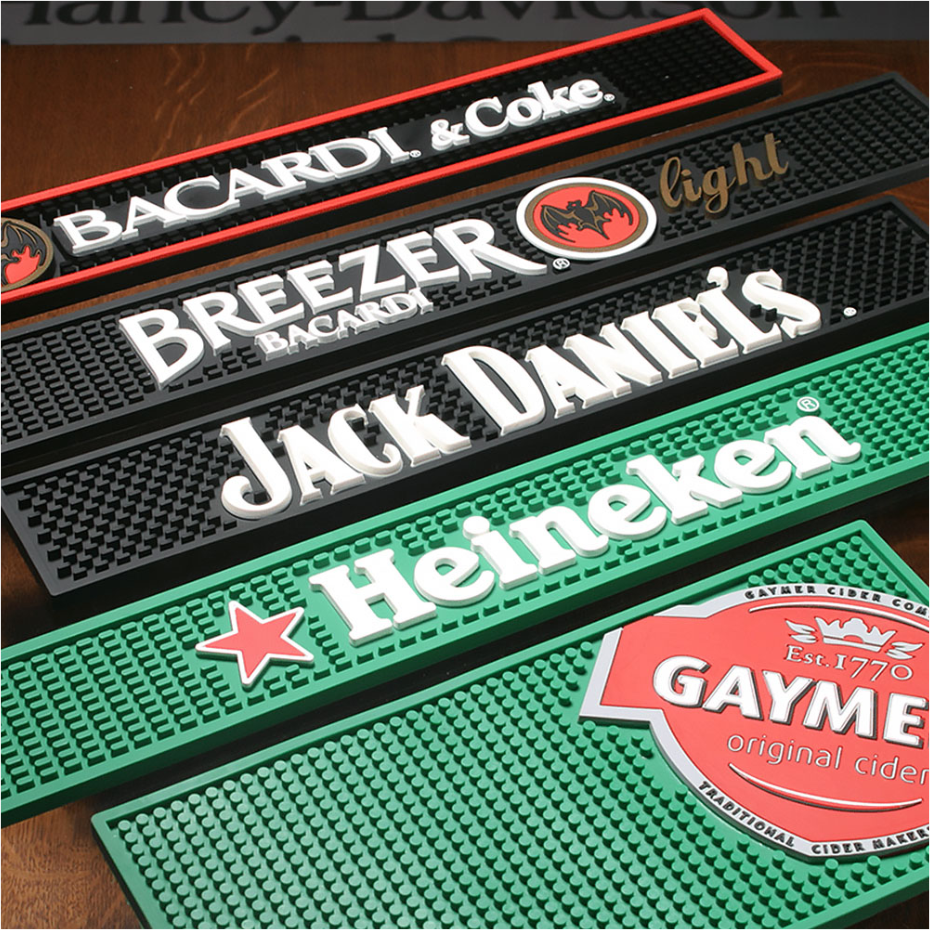 bar mat - liquid collecting pvc with logo