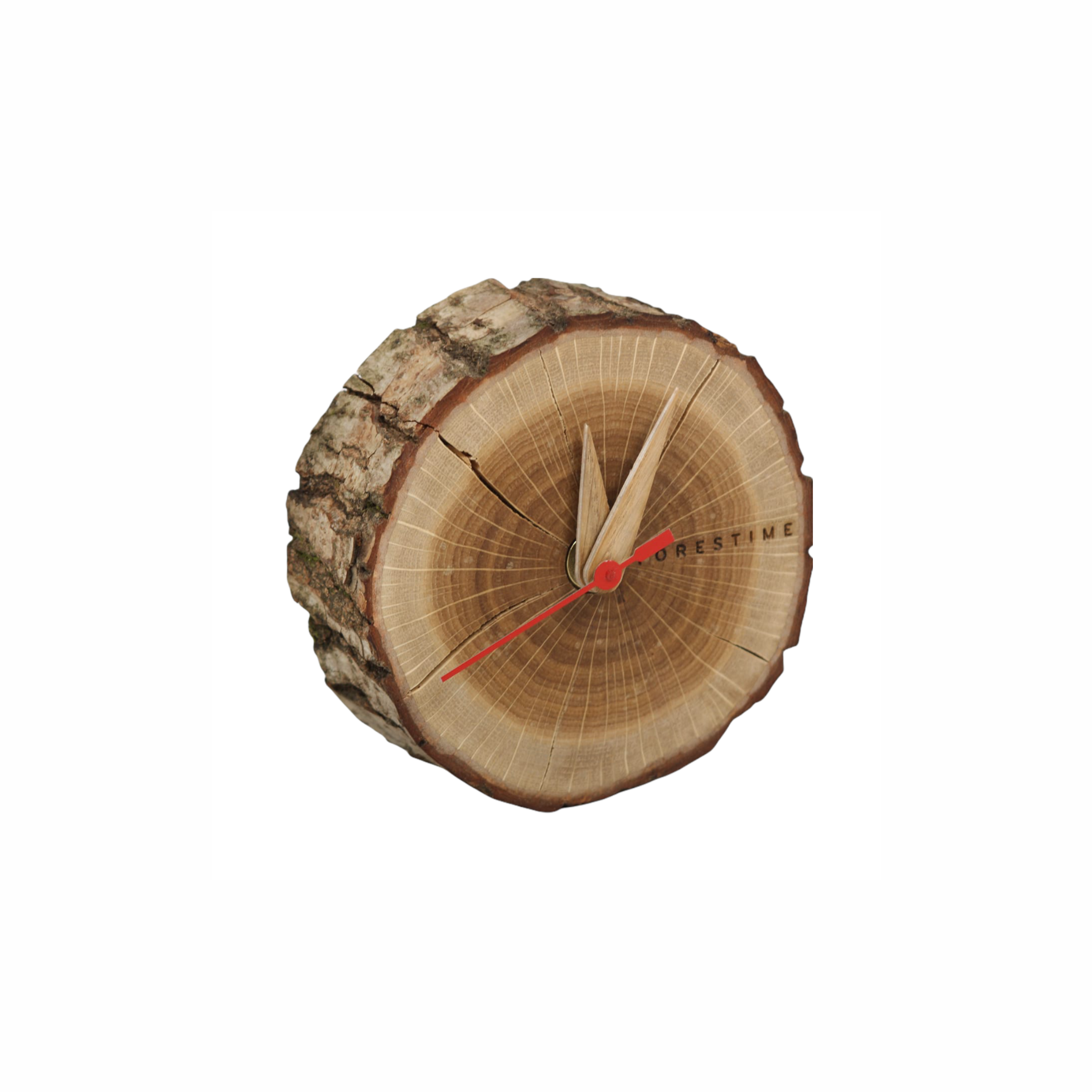 oak clock from foresttime mini with logo