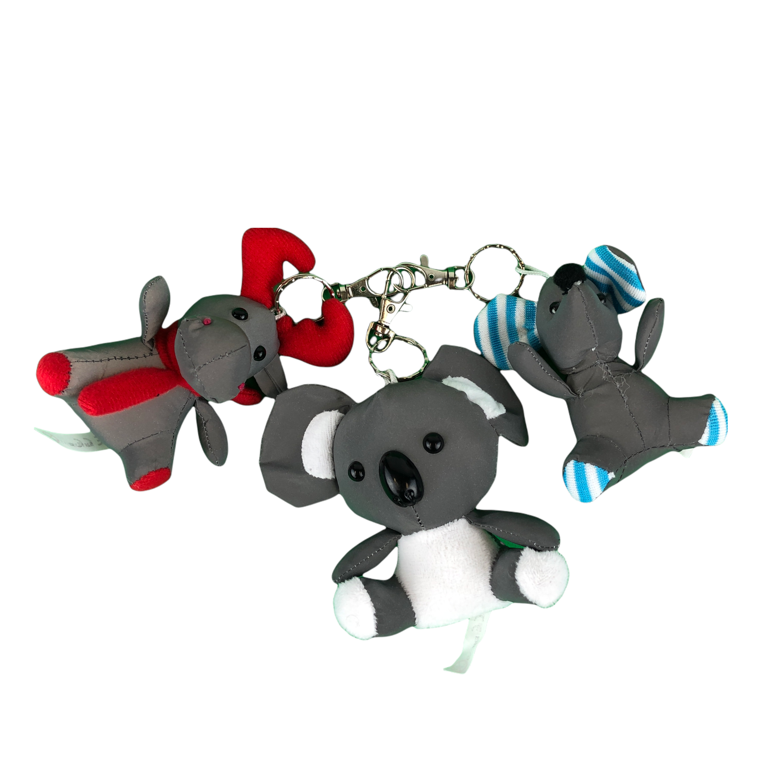 keyring reflective animals with logo