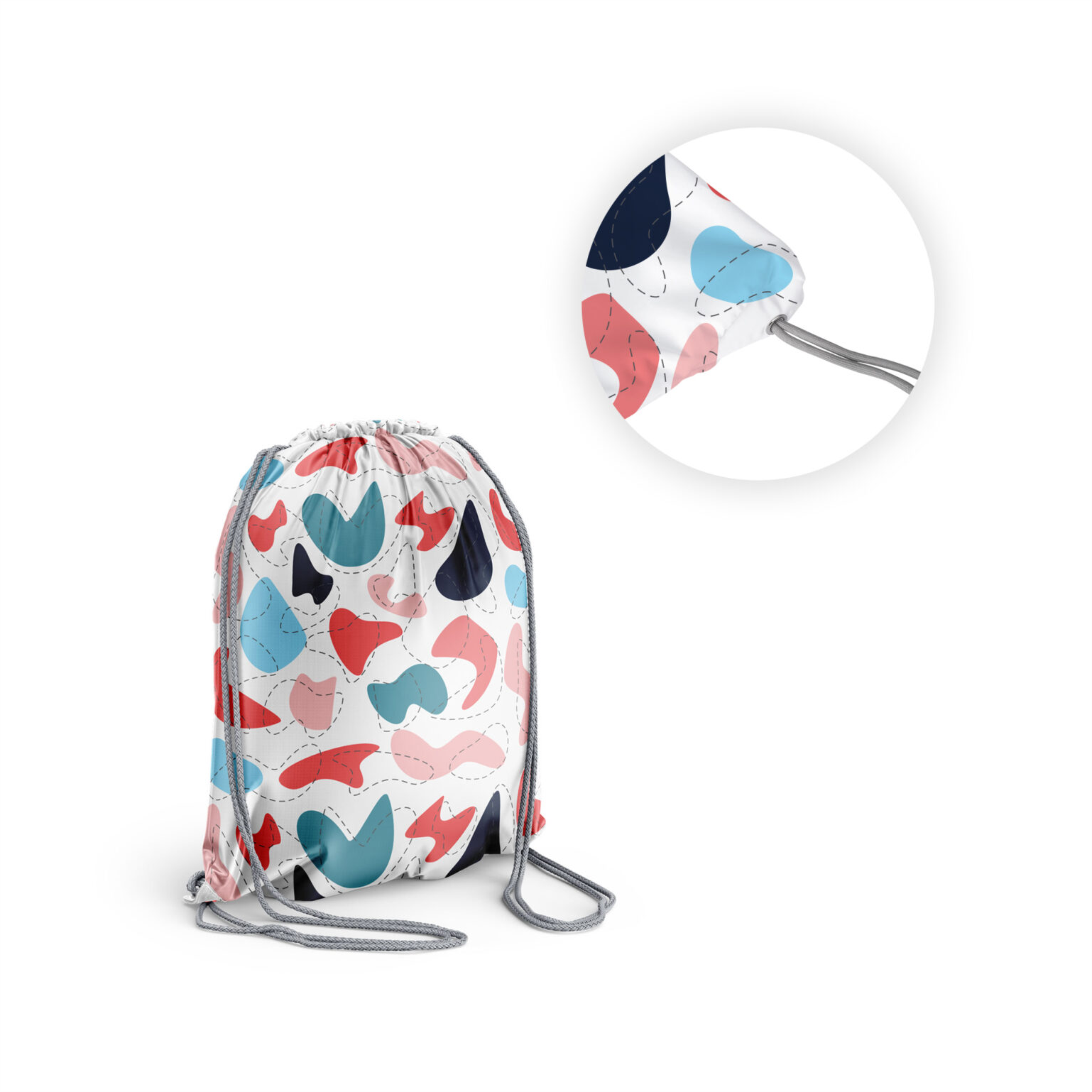 drawstring bag sublimation premium mini (custom-made) with logo