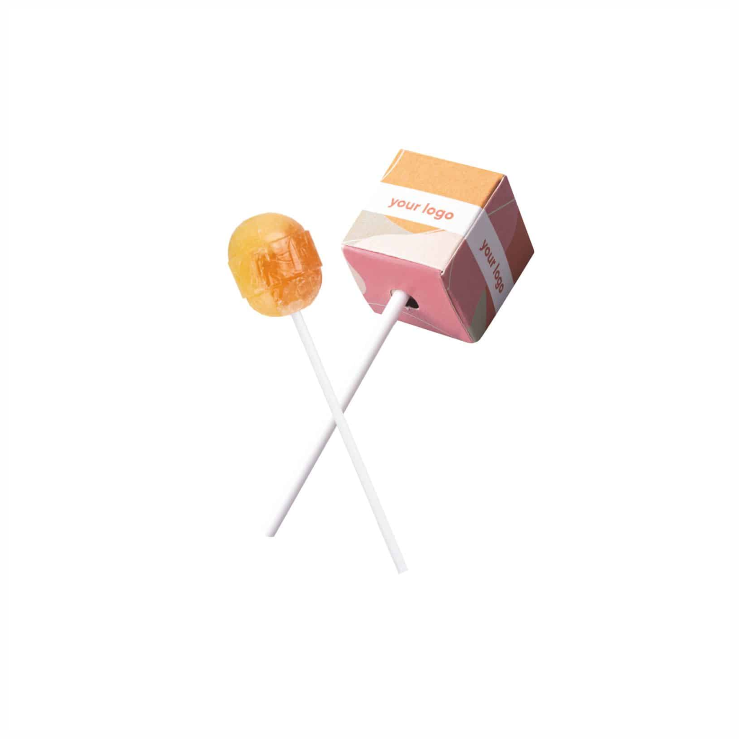 lollipop cube with logo