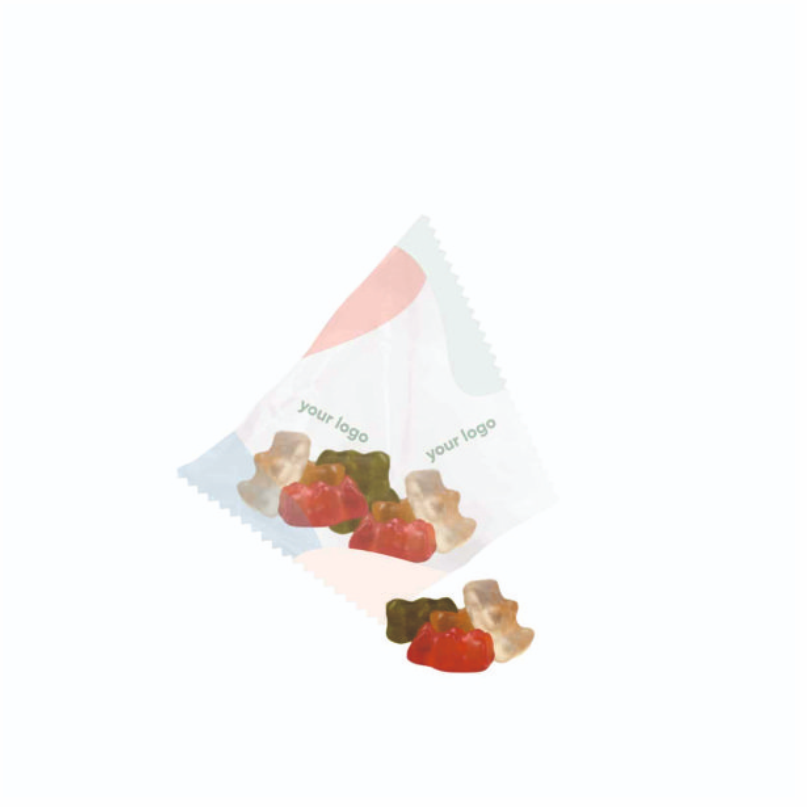 jellies in a pyramid packaging with logo