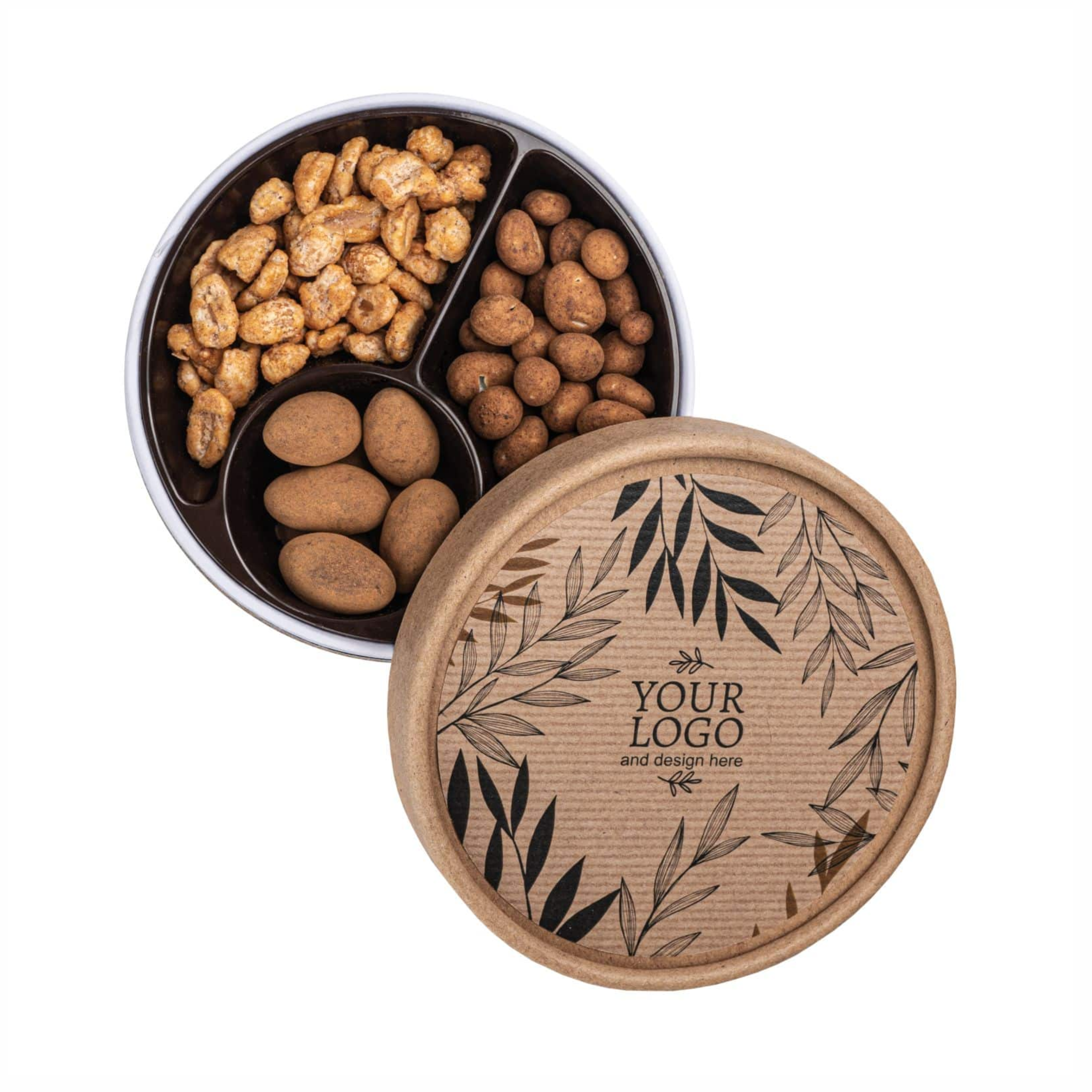set of berries and nuts trio with logo