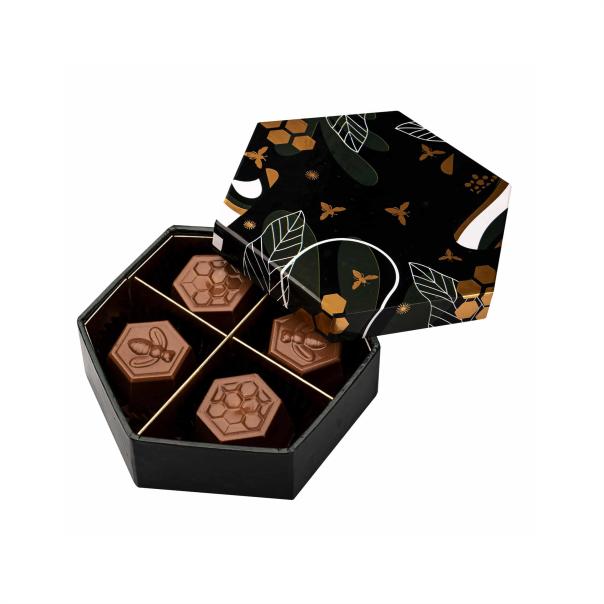 praline set honeycomb 4pc with logo