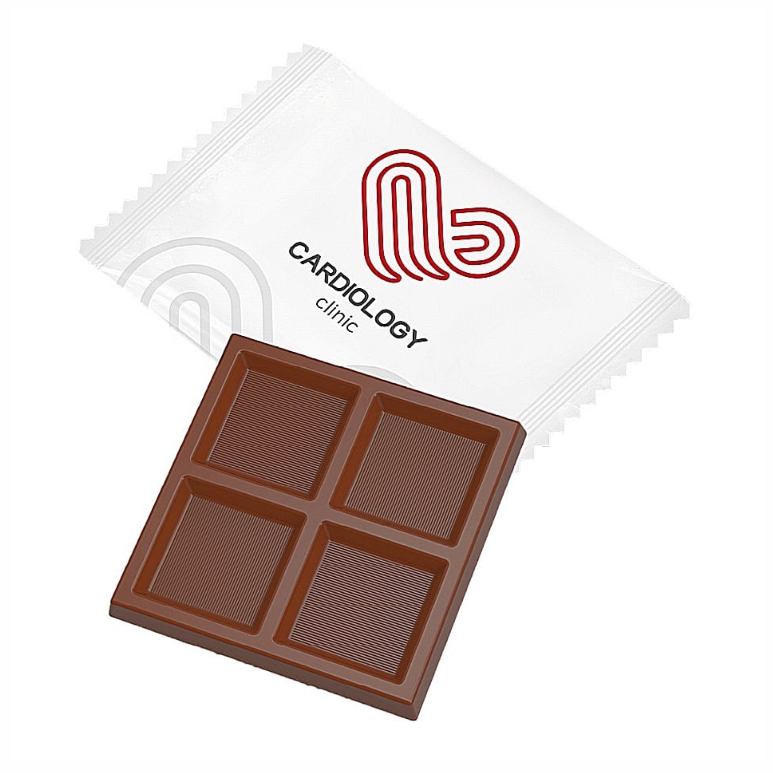 chocolate 30g flow pack with logo