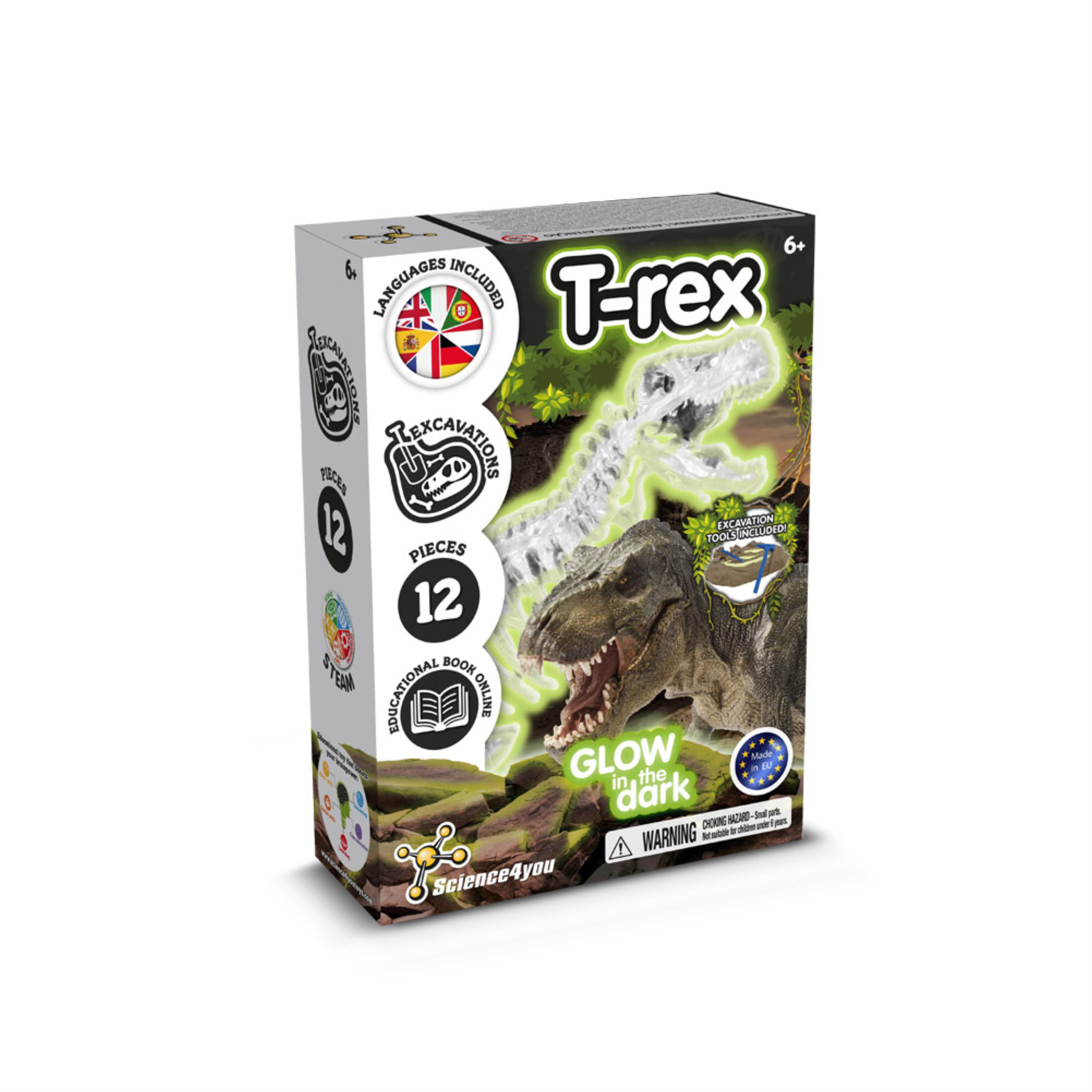 educational game fossil excavation kit with logo