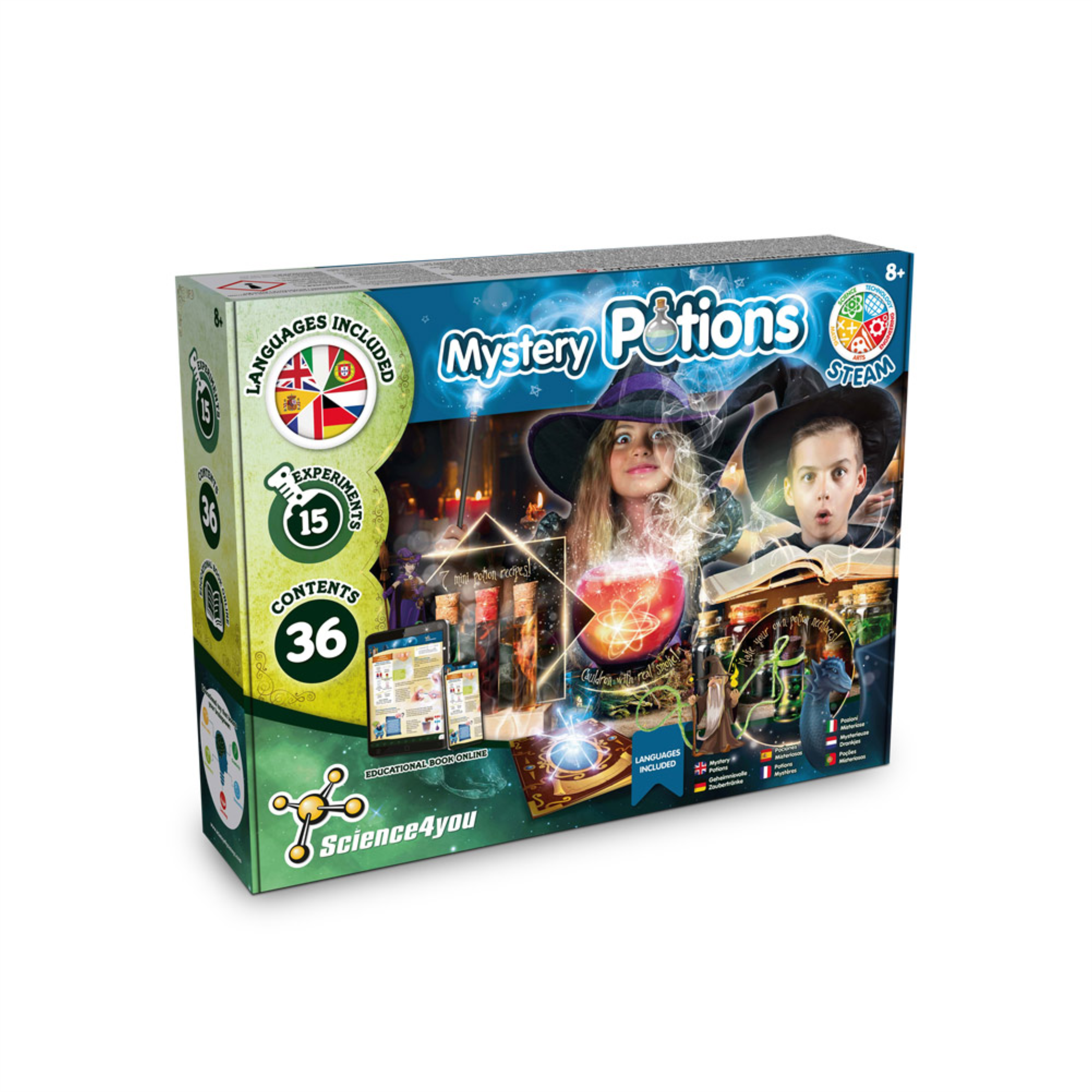 educational game mystery potions kit with logo