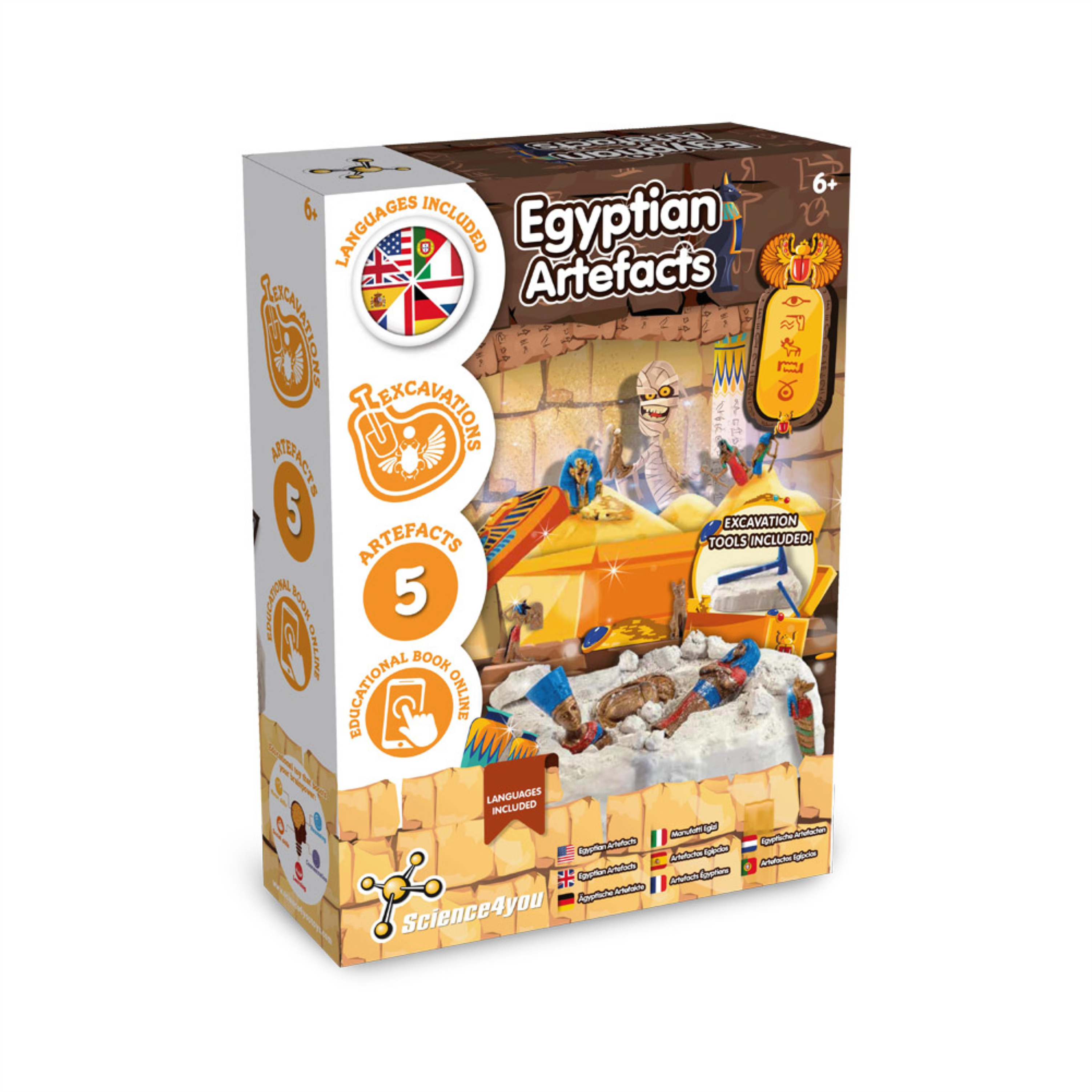 educational game ancient egypt excavation kit with logo