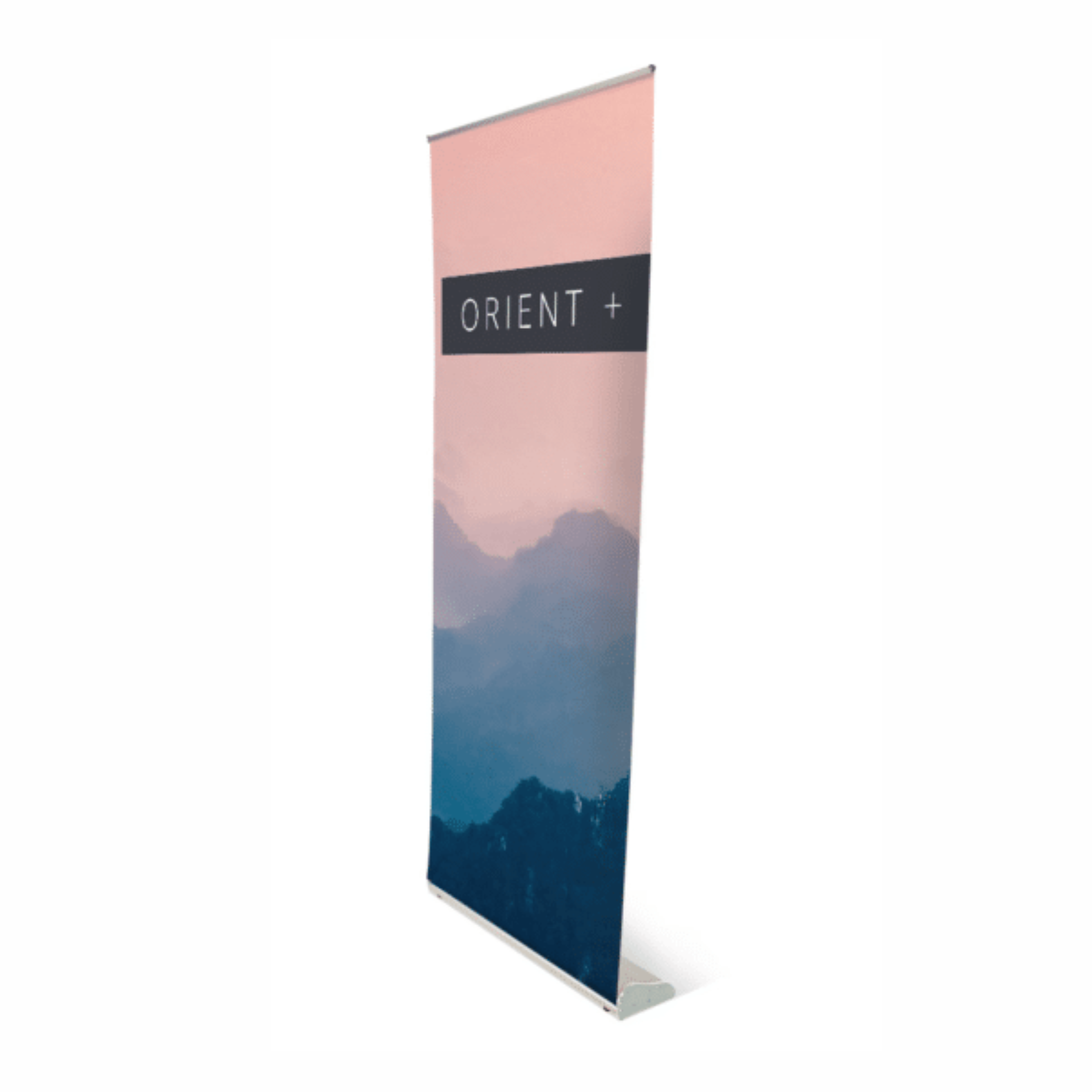 advertising roll up banner - orient with logo