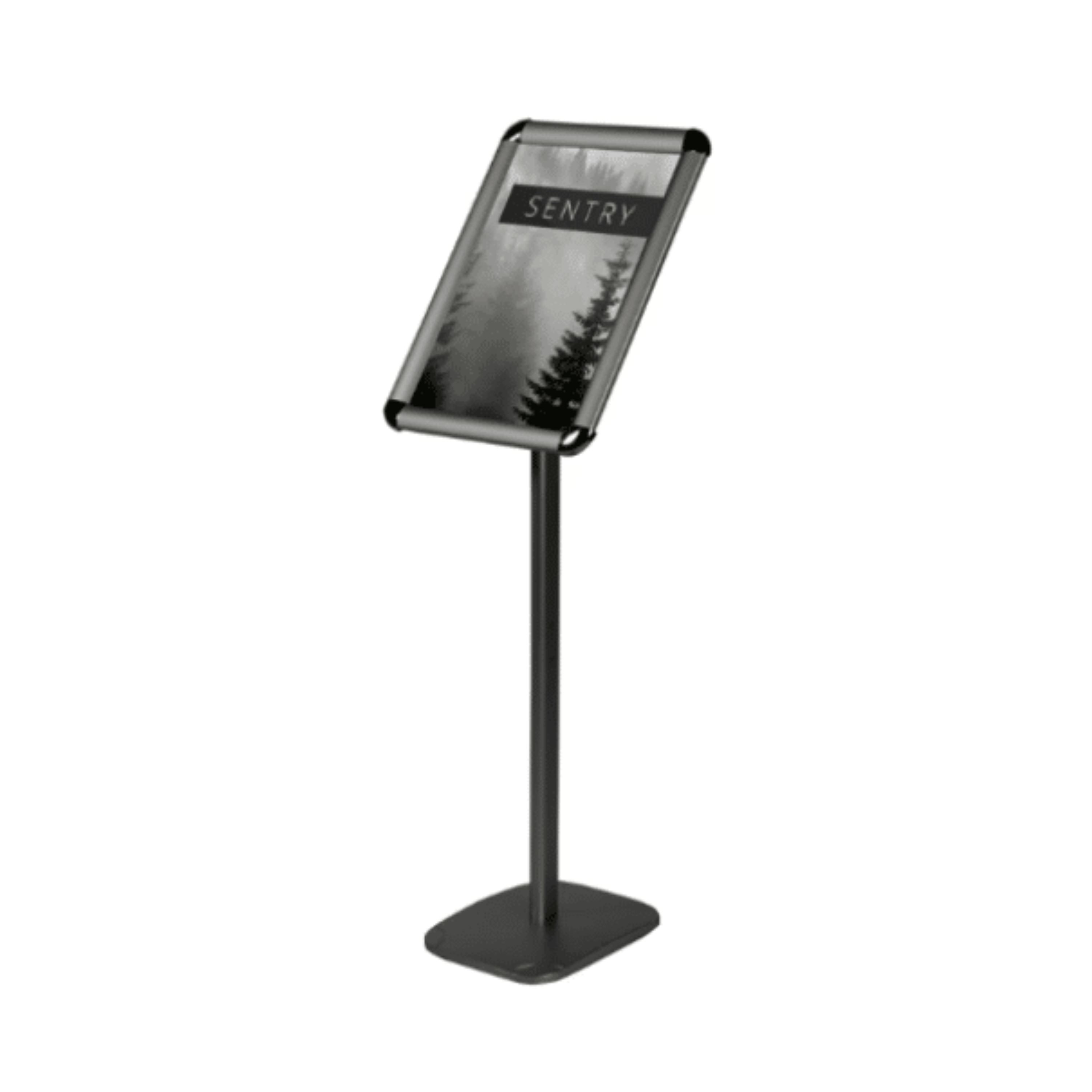 advertising brochure holder - sentry with logo