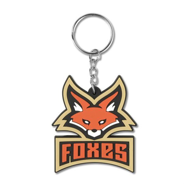 custom-made 1 sided keyring (pvc) with logo