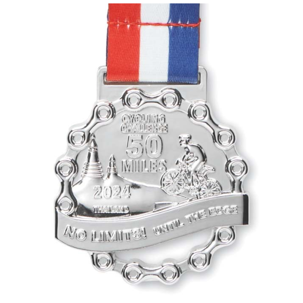 medal non enamel relief zinc (custom-made) with logo